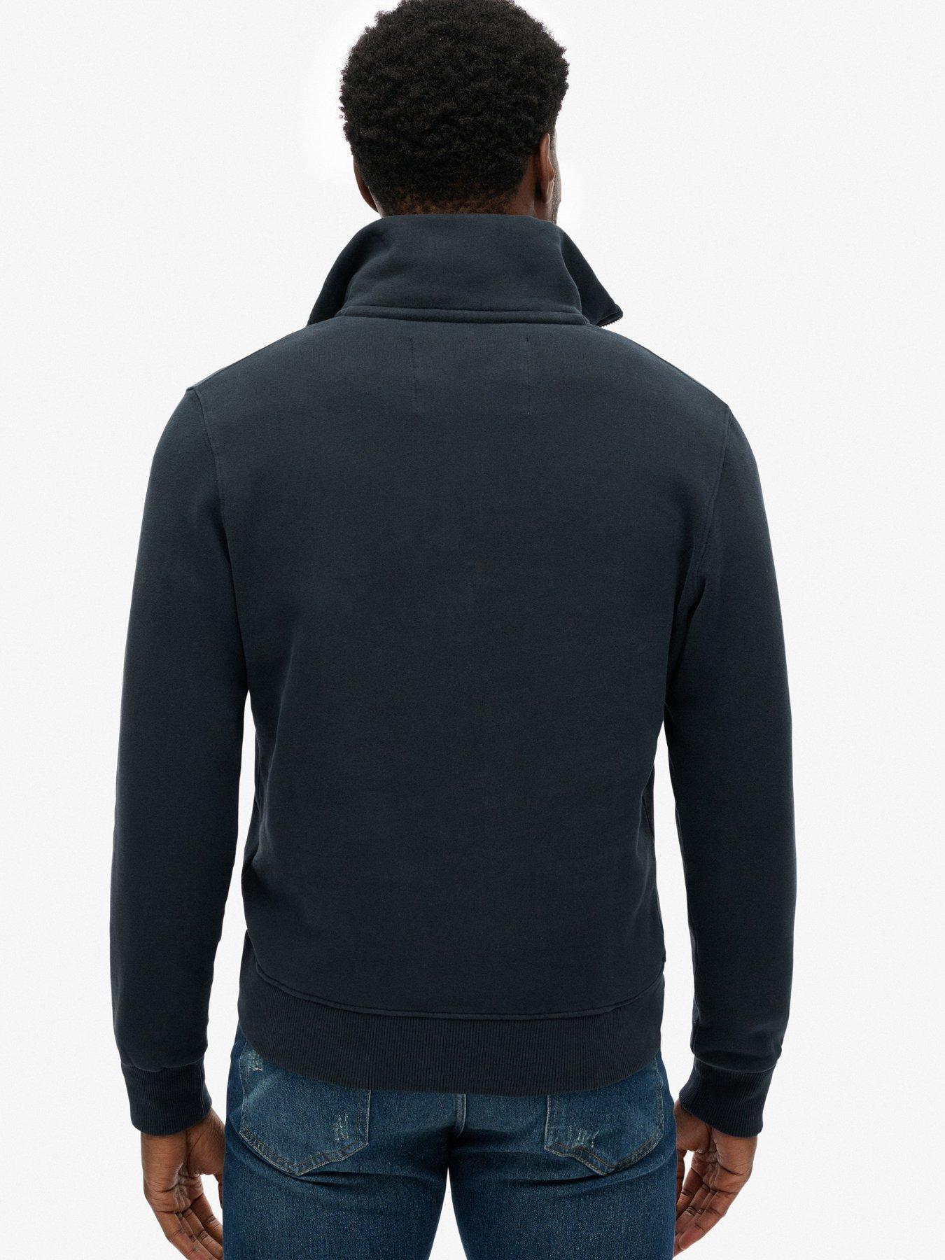  image of superdry-sdampco-neon-half-zip-sweatshirt-navy