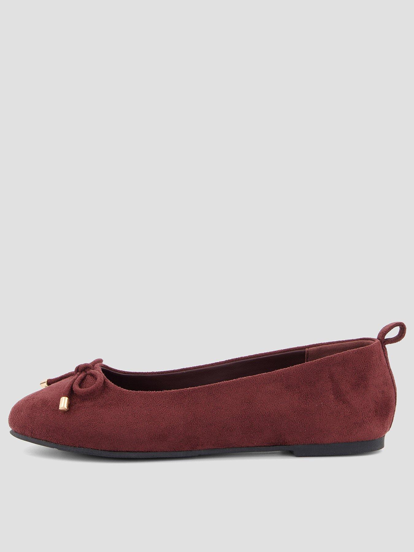 The Very Collection Wide Fit Ballet - Burgundy
