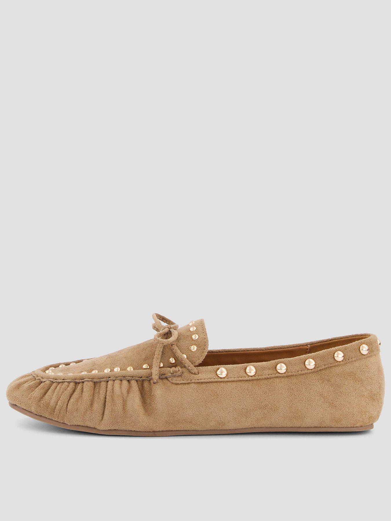 The Very Collection Studded Loafers - Taupe