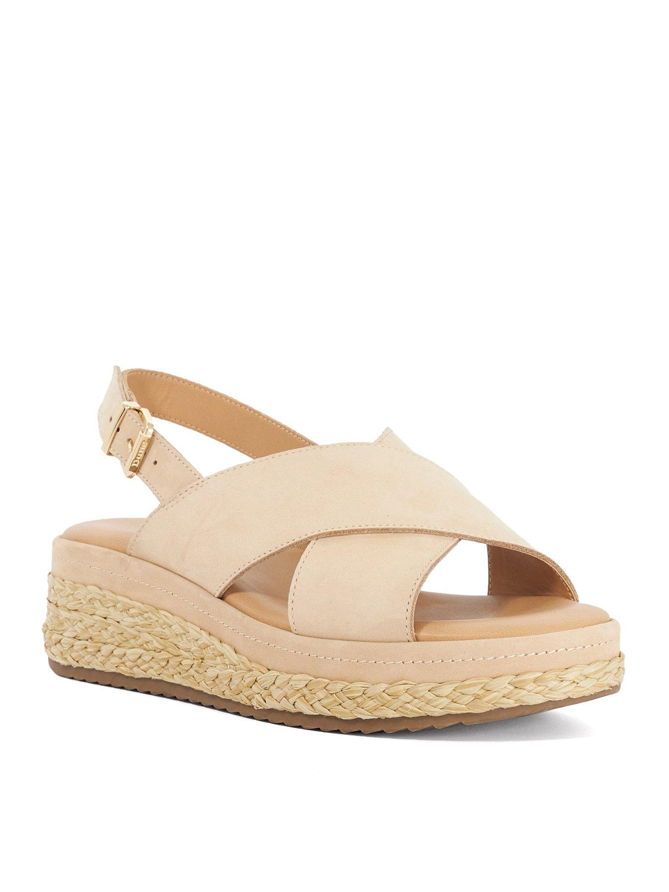 Image 2 of 6 of Dune London Kiya Crossover Strap Sandal - Pink