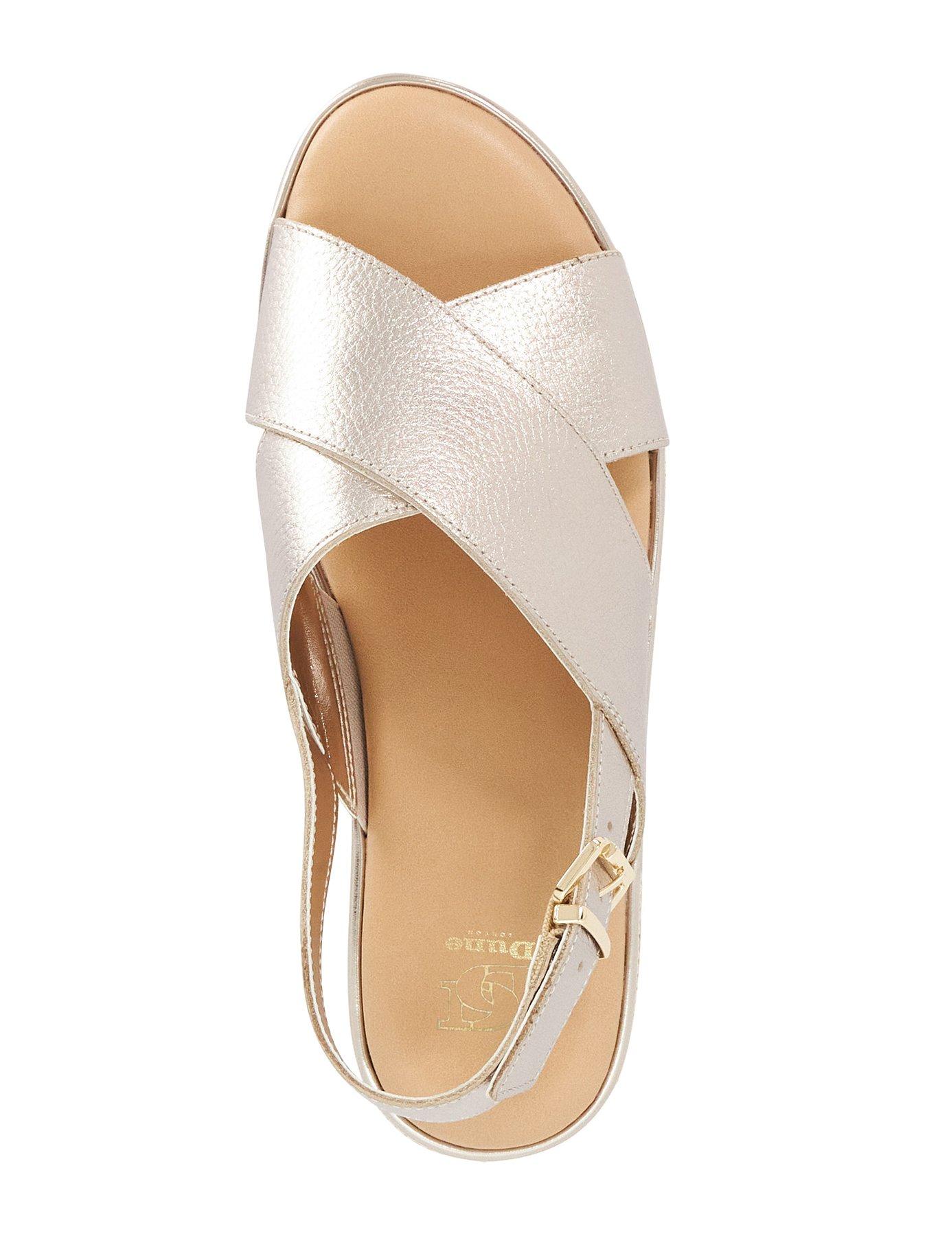  image of dune-london-kiya-crossover-strap-sandal-gold