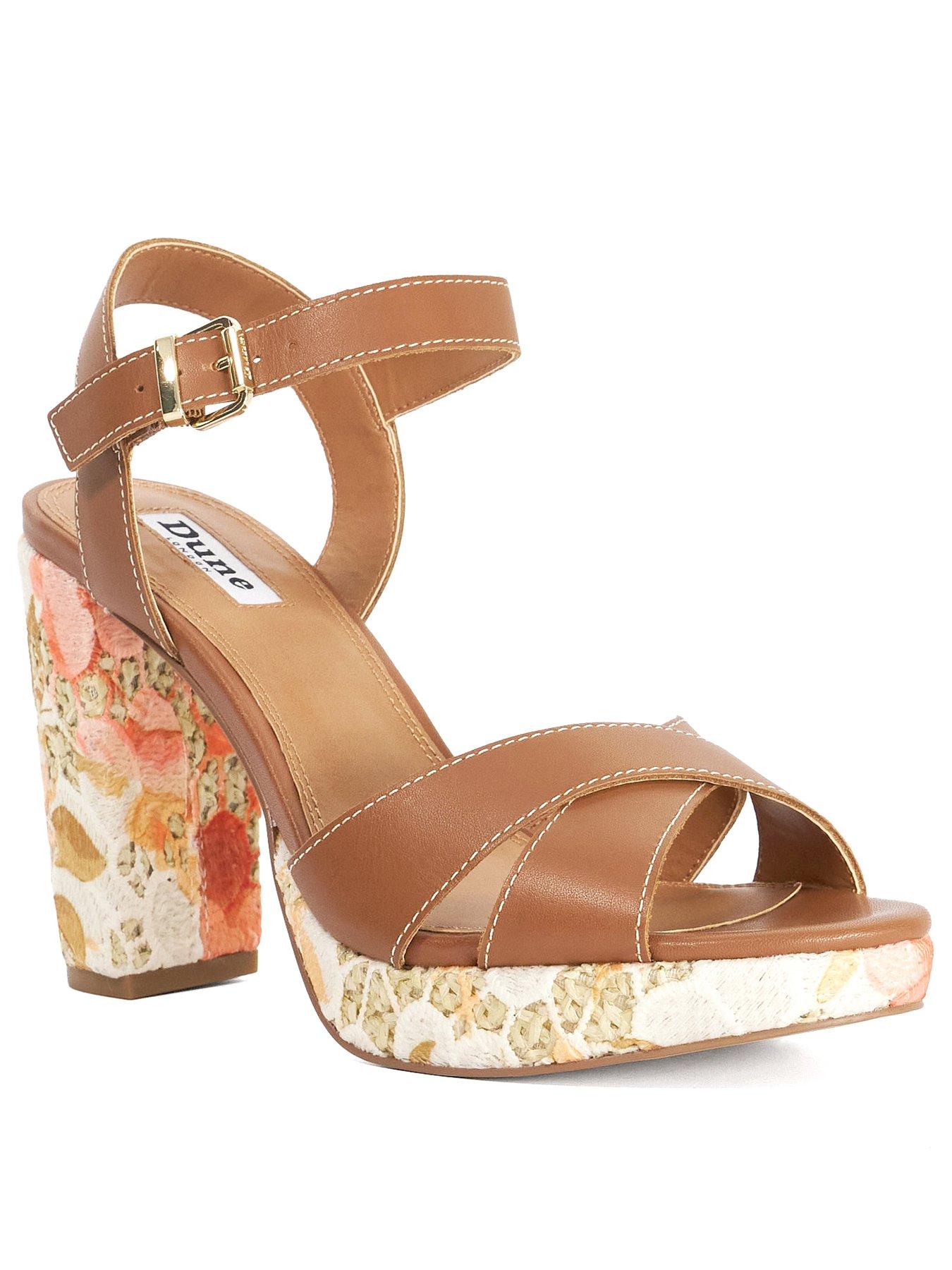 stillFront image of dune-london-monique-platform-block-heel-tan