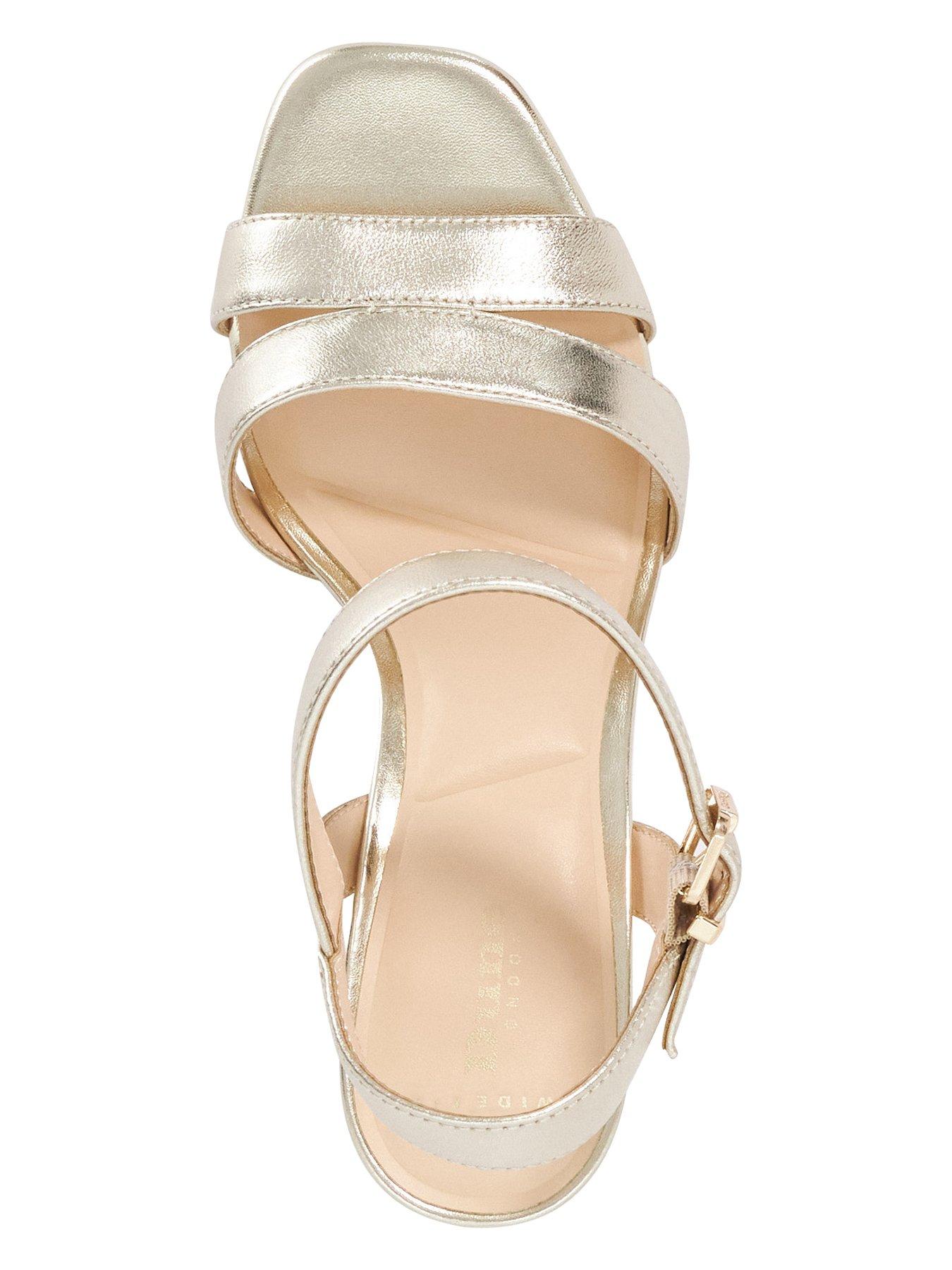 Image 4 of 5 of Dune London Manifesting Block Heel Sandals - Gold