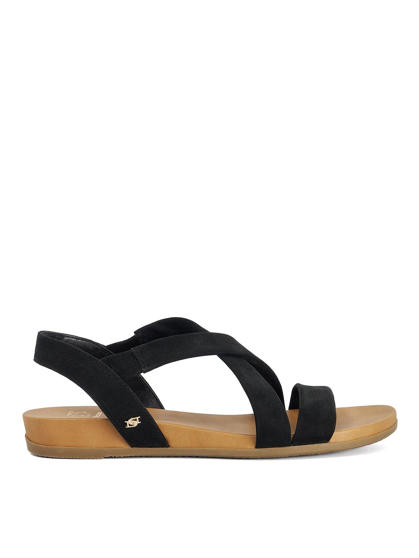  image of dune-london-landies-flat-sandals-black