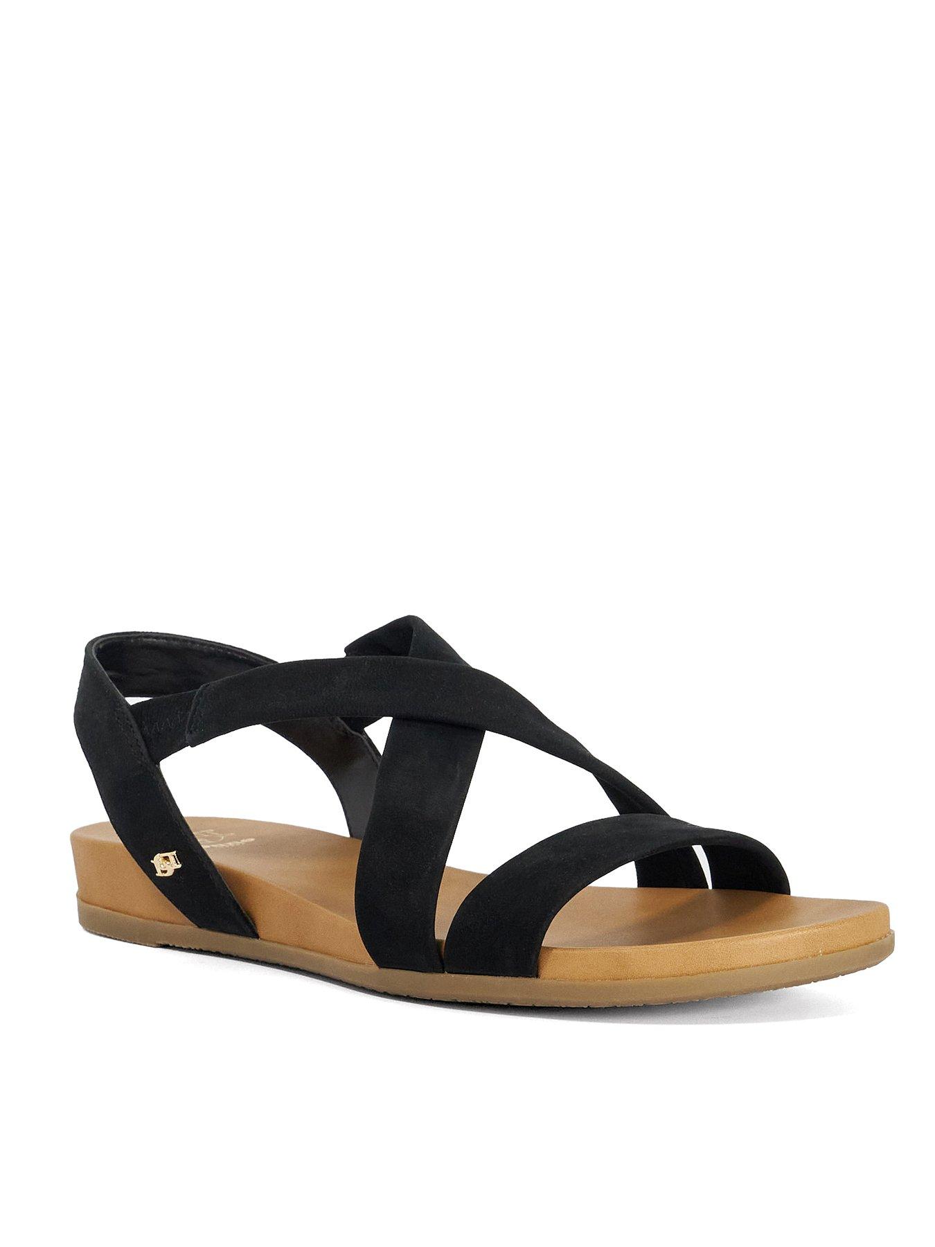  image of dune-london-landies-flat-sandals-black