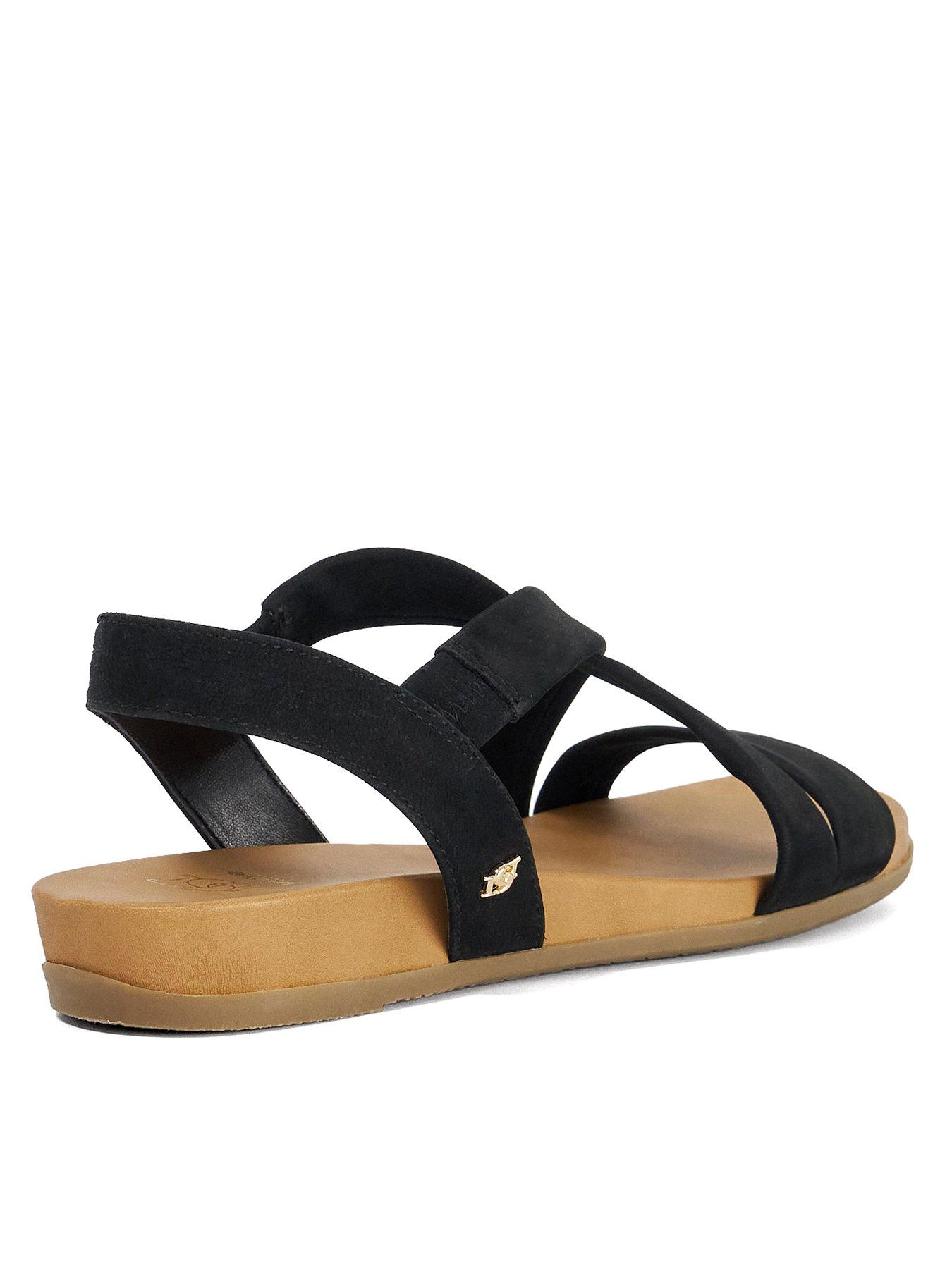  image of dune-london-landies-flat-sandals-black