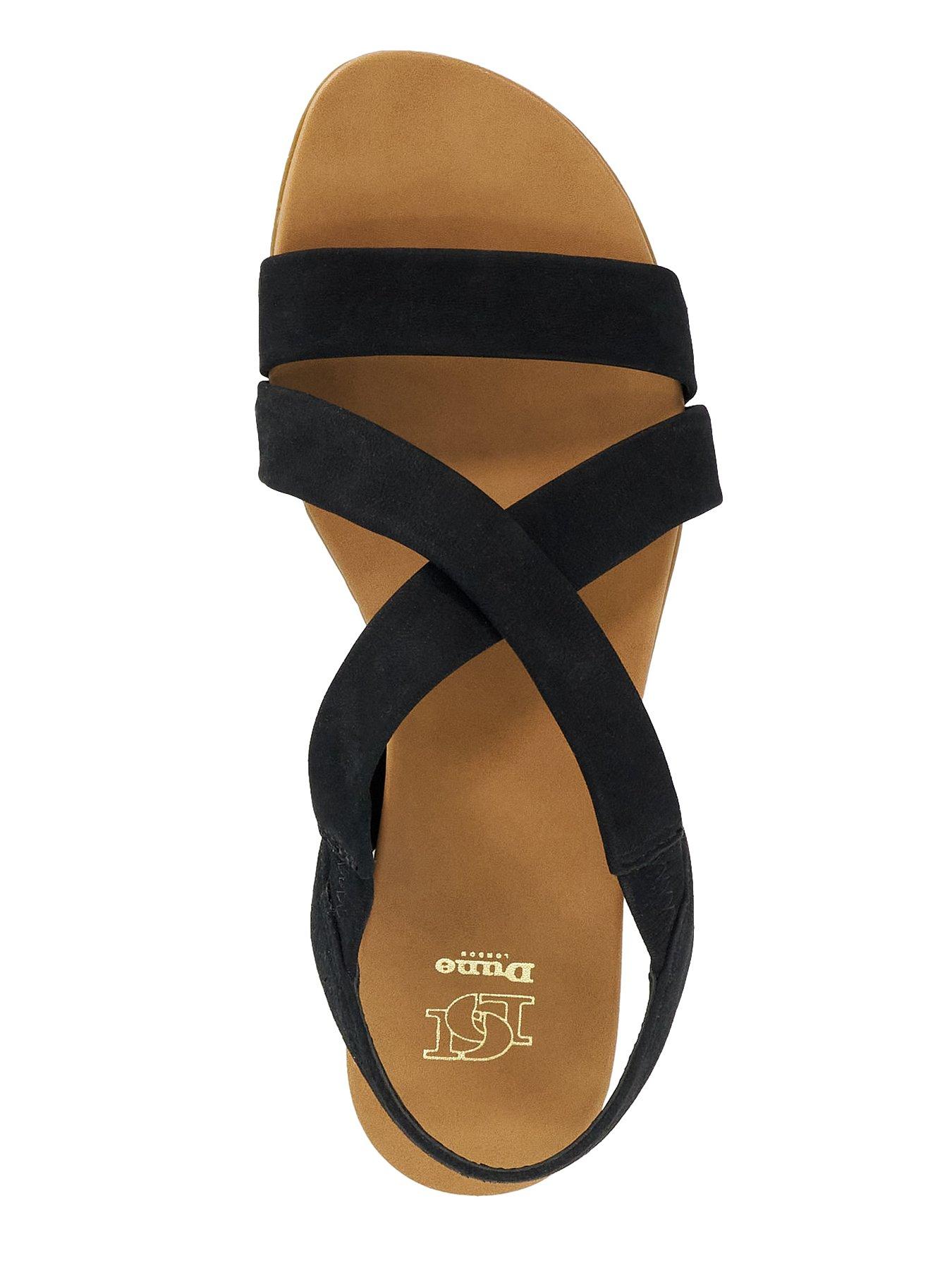  image of dune-london-landies-flat-sandals-black