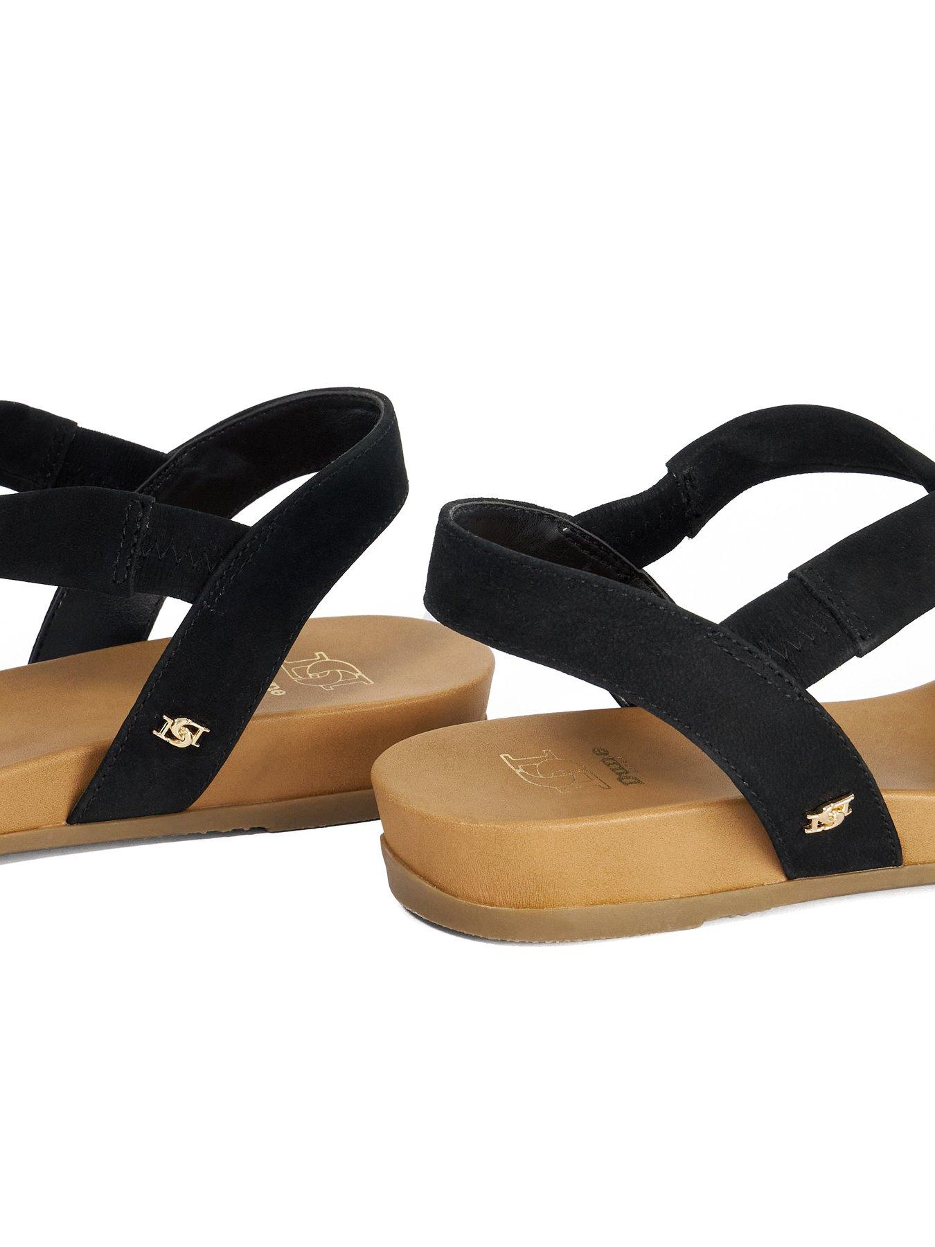  image of dune-london-landies-flat-sandals-black