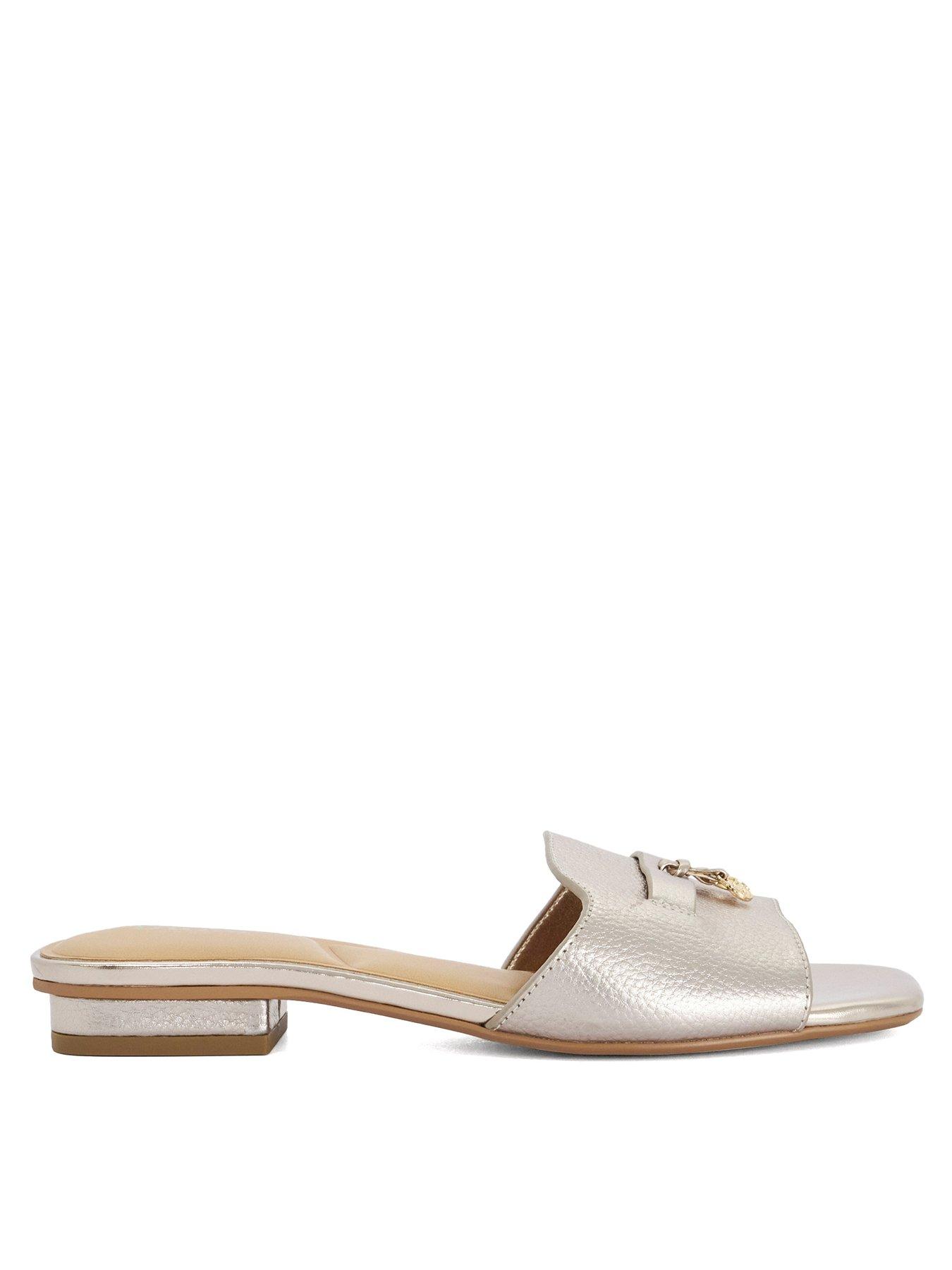  image of dune-london-lindo-flat-sandal-gold