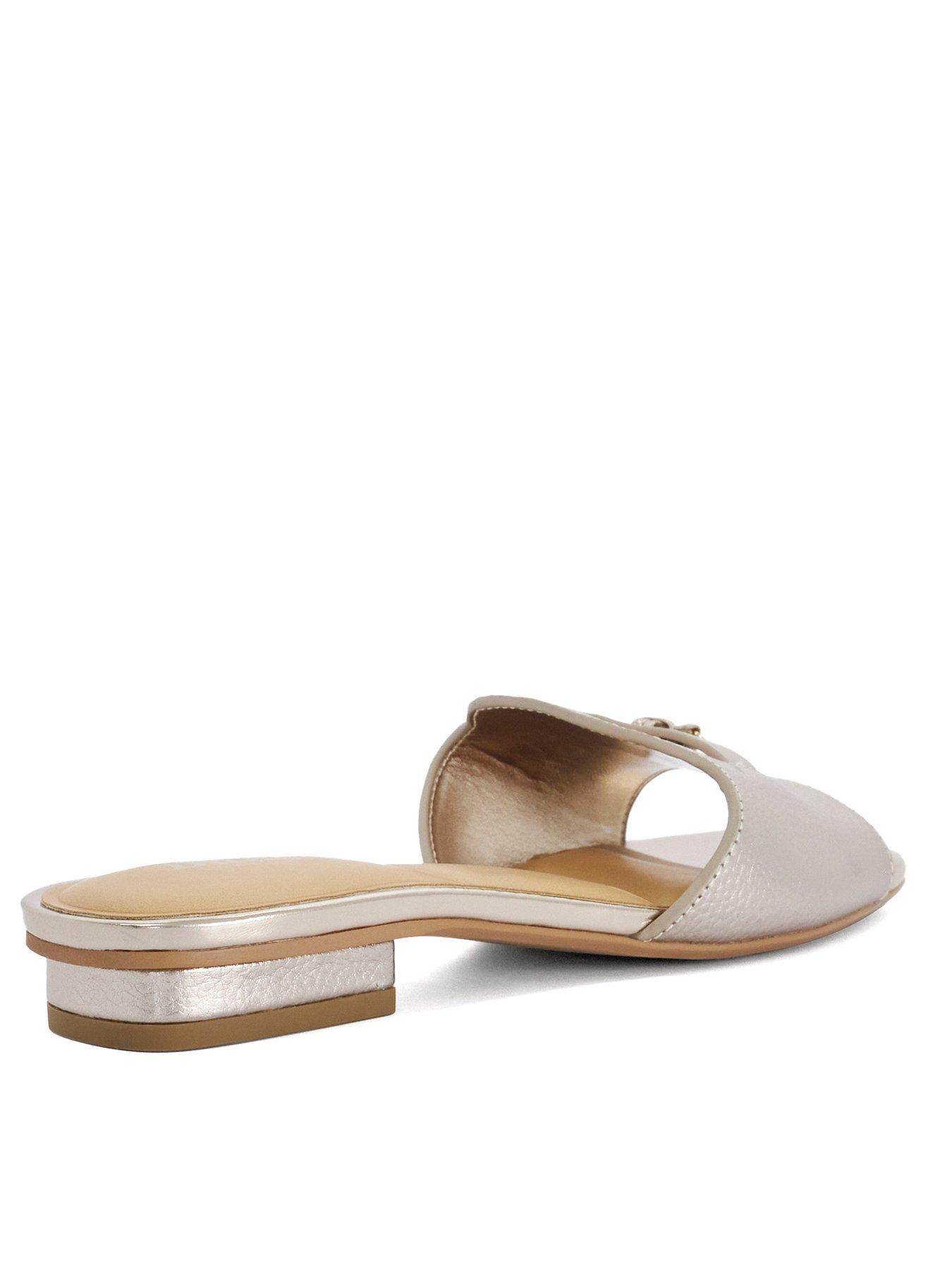  image of dune-london-lindo-flat-sandal-gold