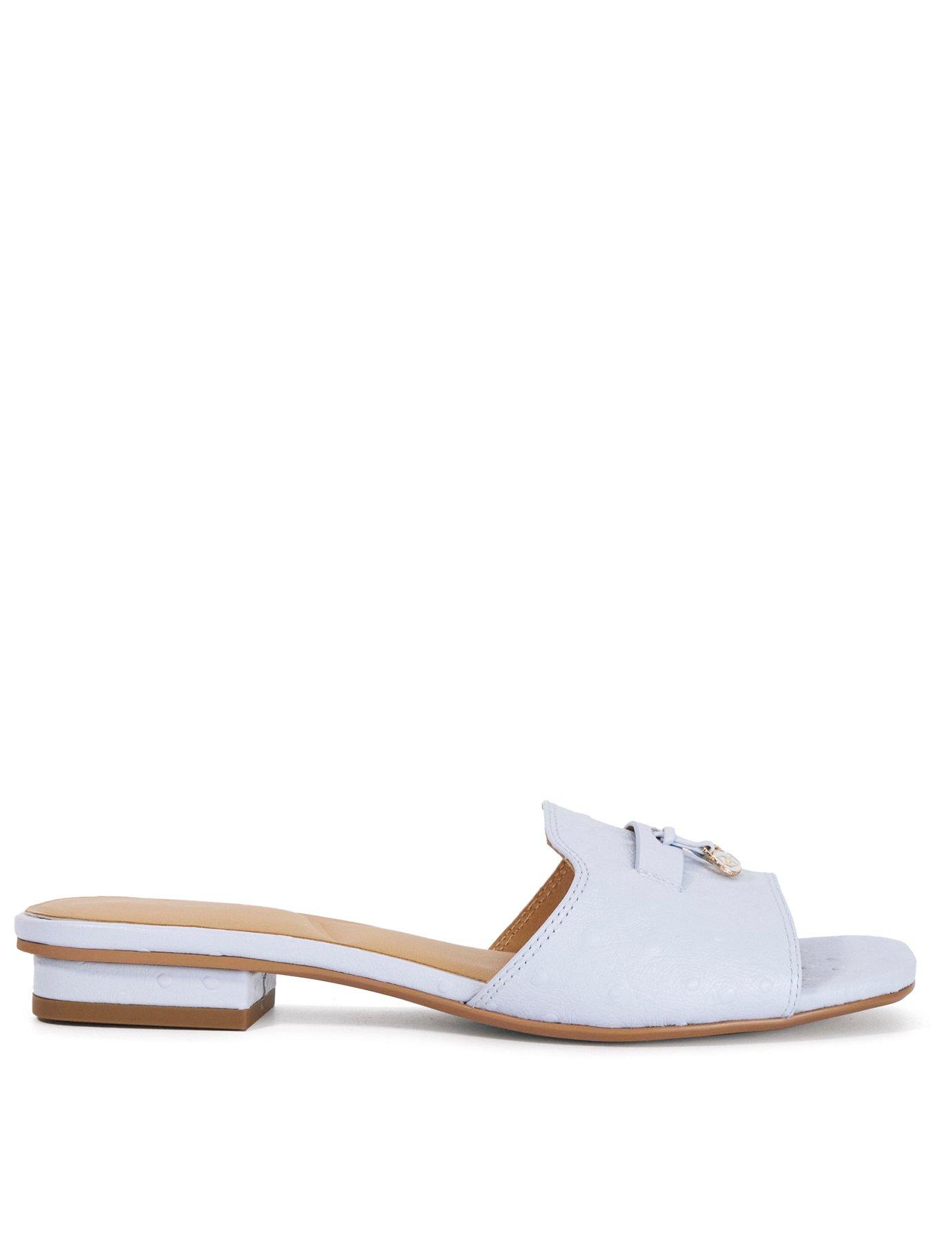 Dune London Lindo Flat Sandal - Blue