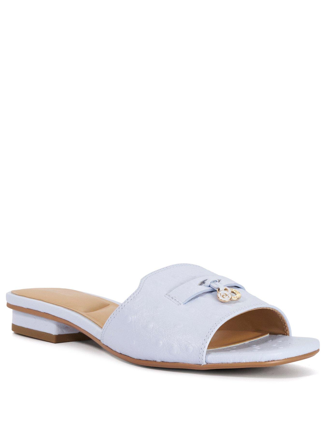  image of dune-london-lindo-flat-sandal-blue
