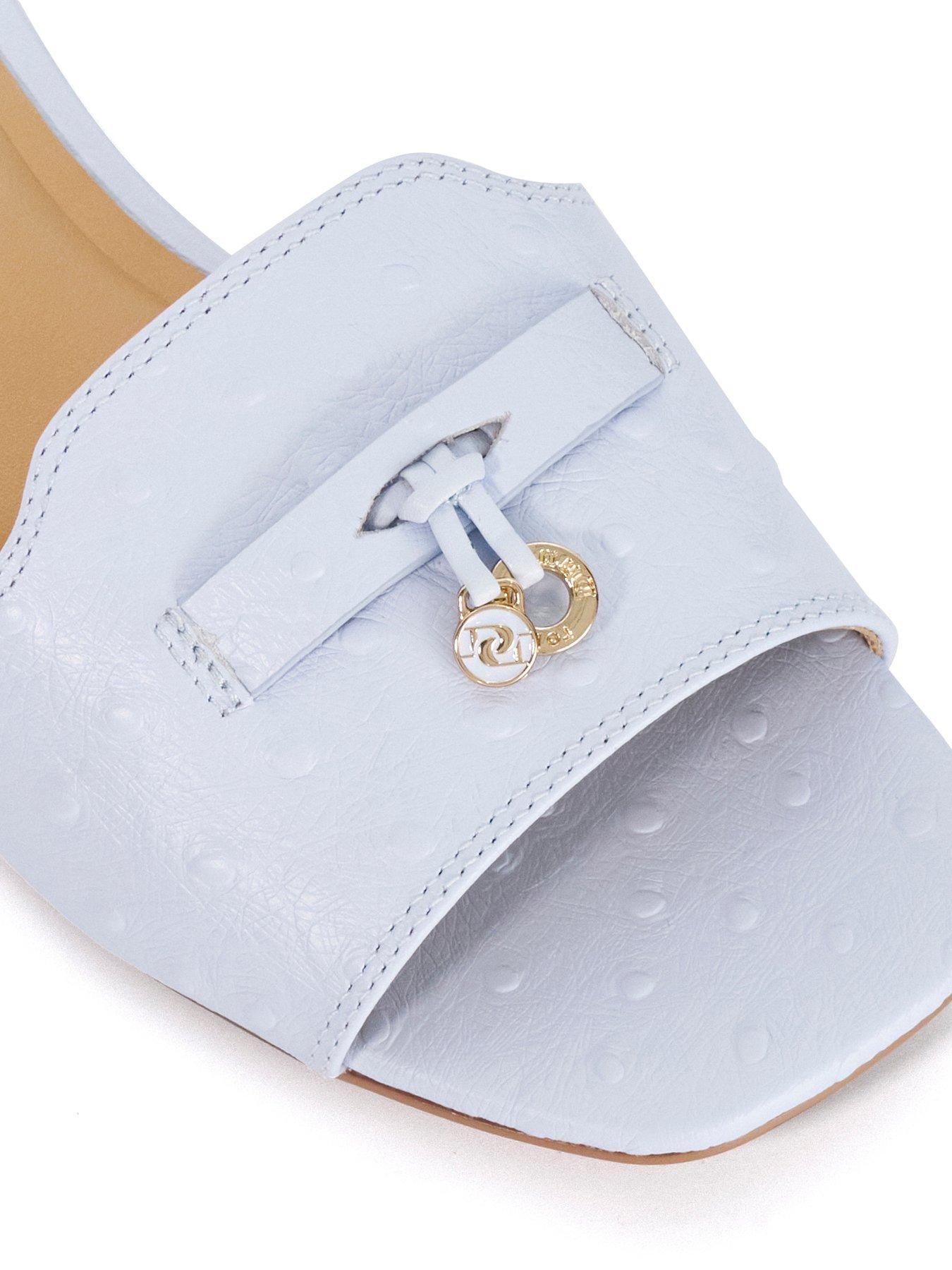  image of dune-london-lindo-flat-sandal-blue