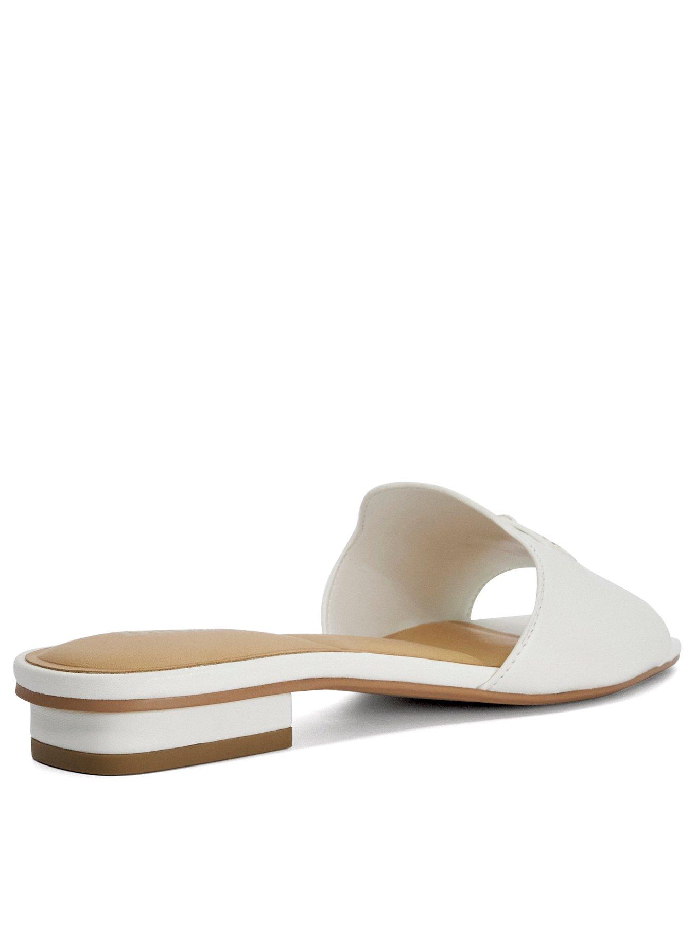  image of dune-london-lindo-flat-sandal-white