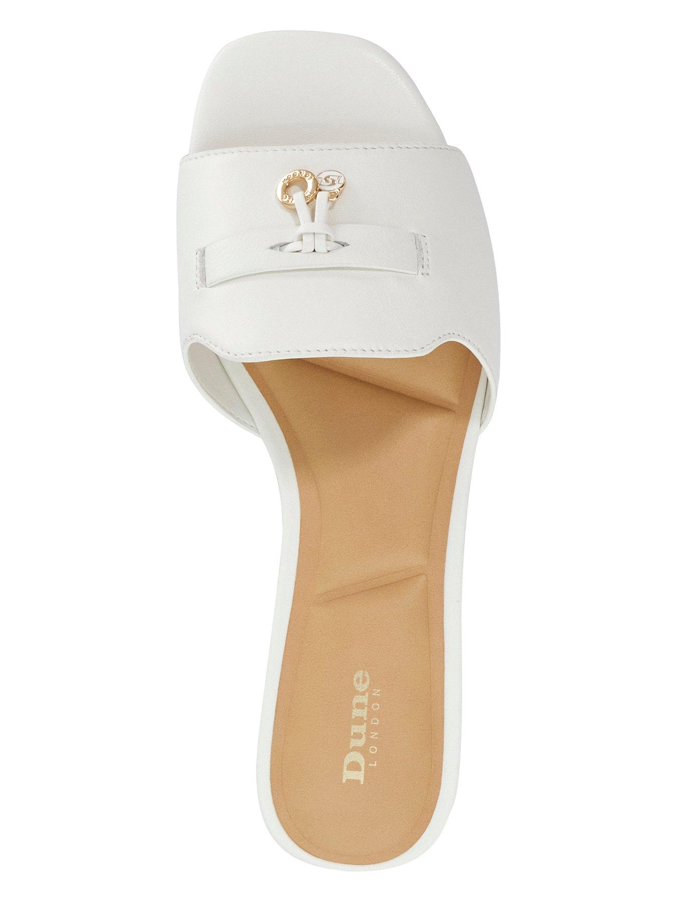  image of dune-london-lindo-flat-sandal-white