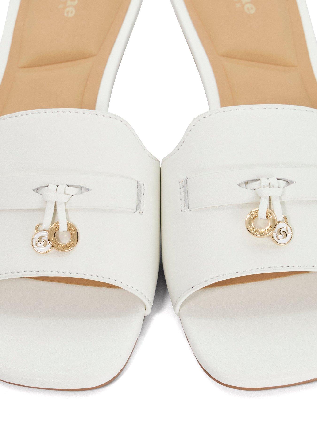 image of dune-london-lindo-flat-sandal-white