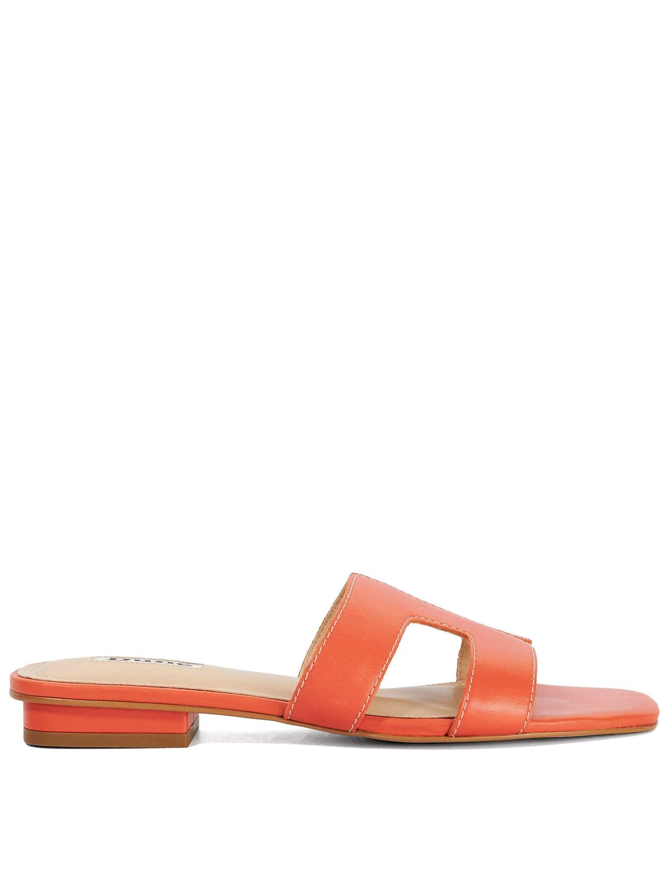 Dune London Loupe Smart Slider Sandals - Orange