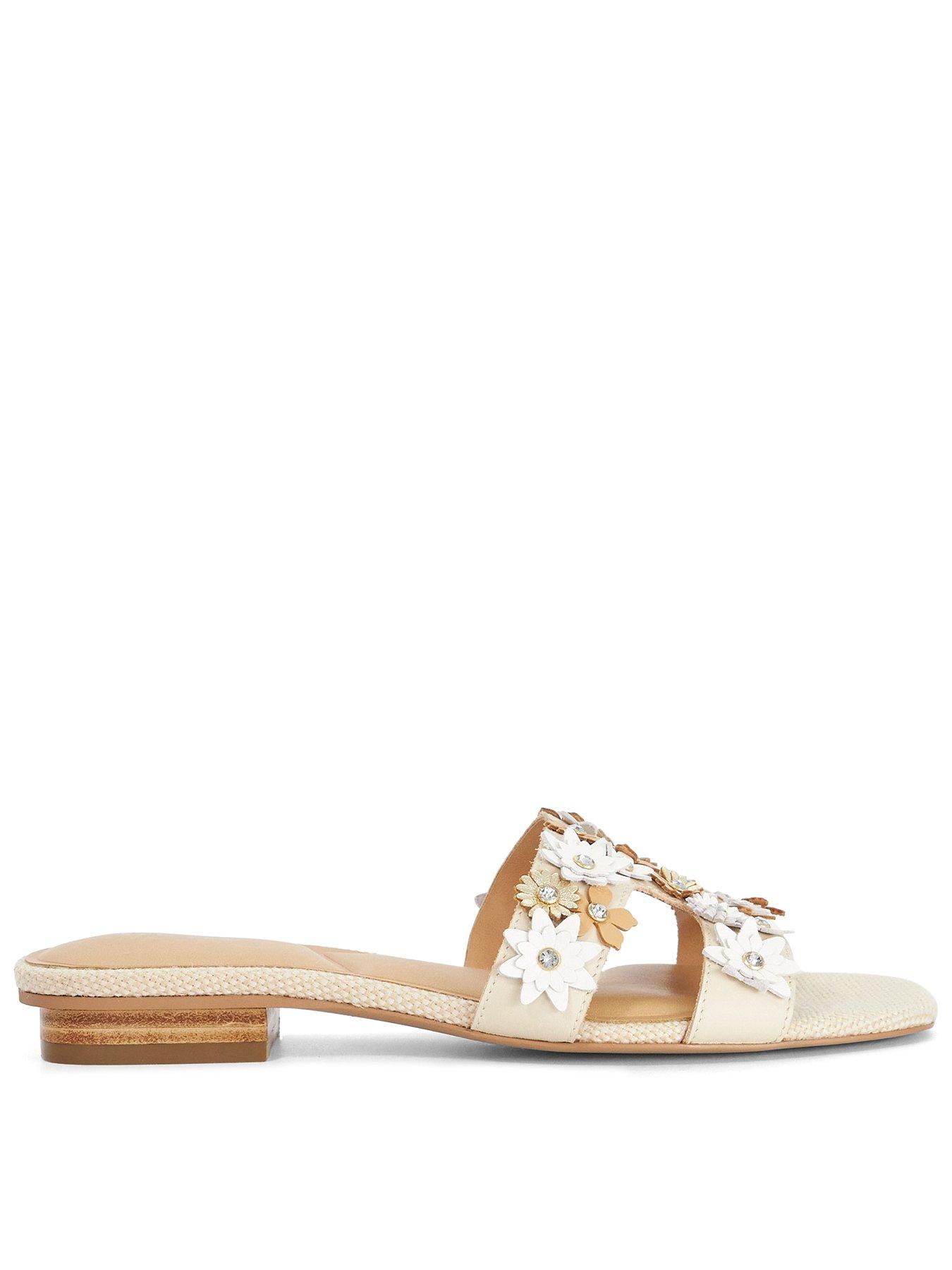 Dune London Loupes Smart Slider Sandals - Ecru