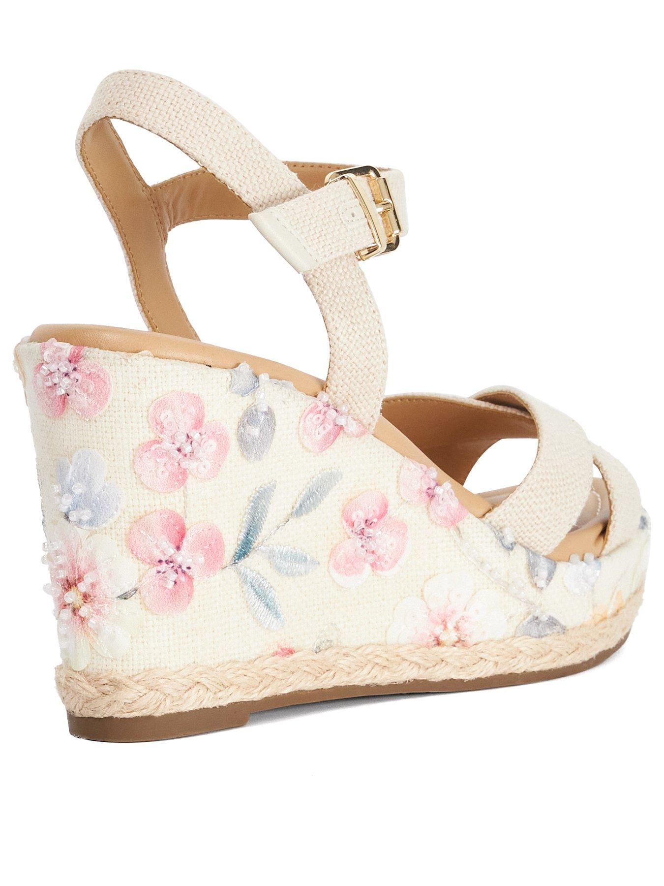 Image 3 of 5 of Dune London Kalmiah Wedge Sandal - Natural