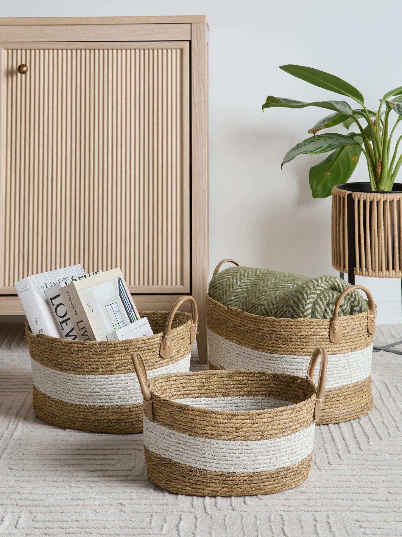 Image 1 of 8 of The Very Collection Set Of 3 Oval Storage With Handle