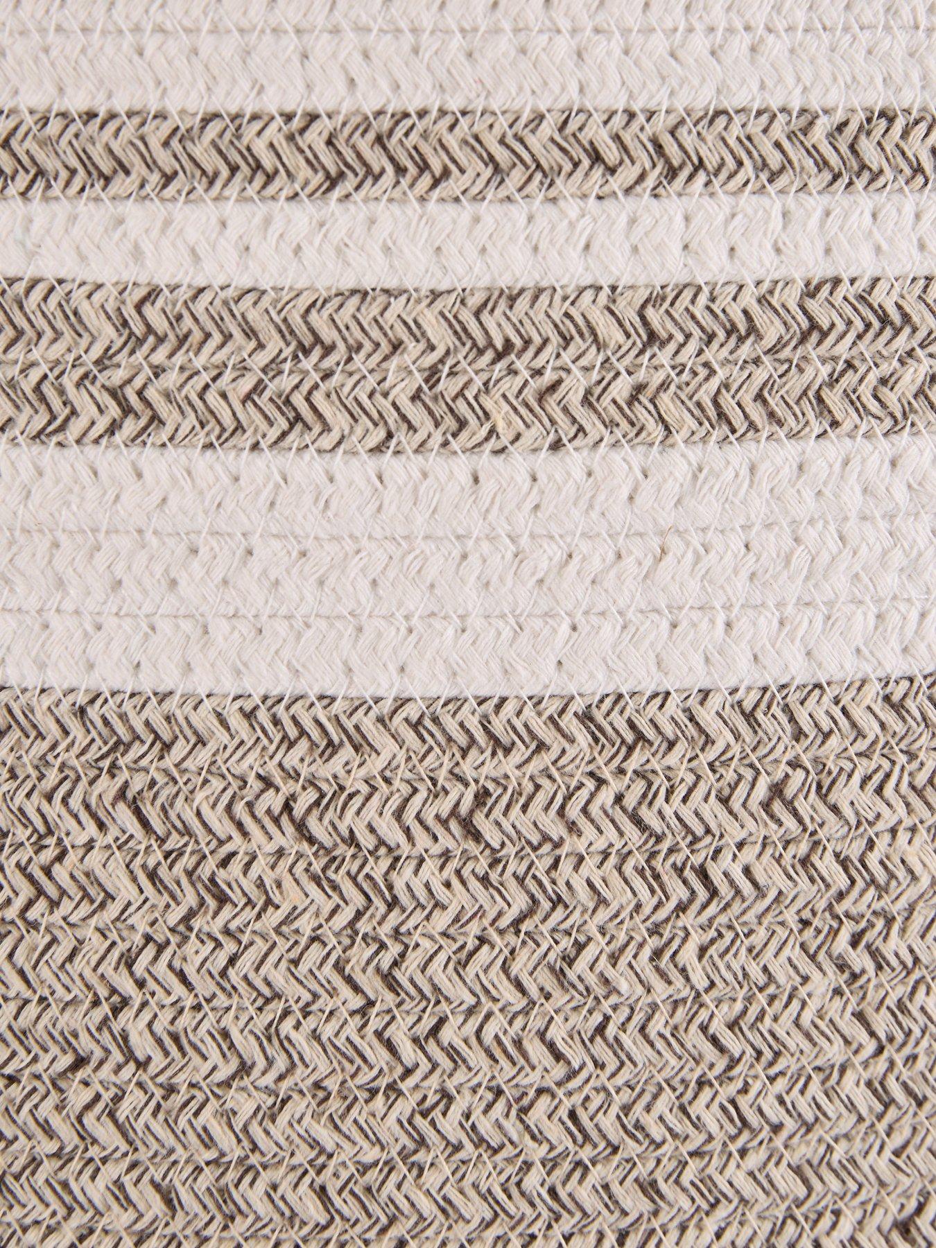Image 7 of 8 of The Very Collection Set Of 2 Two Tone Cotton Rope Storages With Handle