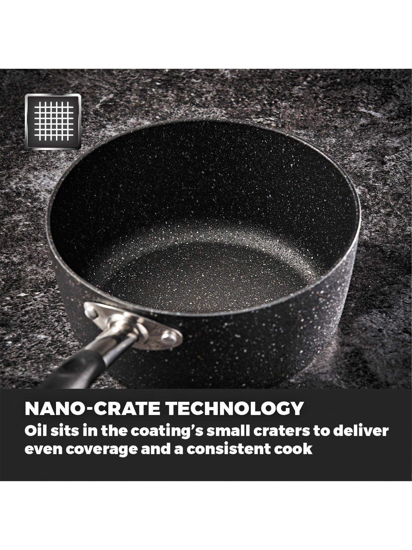 Image 5 of 7 of Tower Precision 3 Piece Non-stick Pan Set, Soft Grip Handles, Black