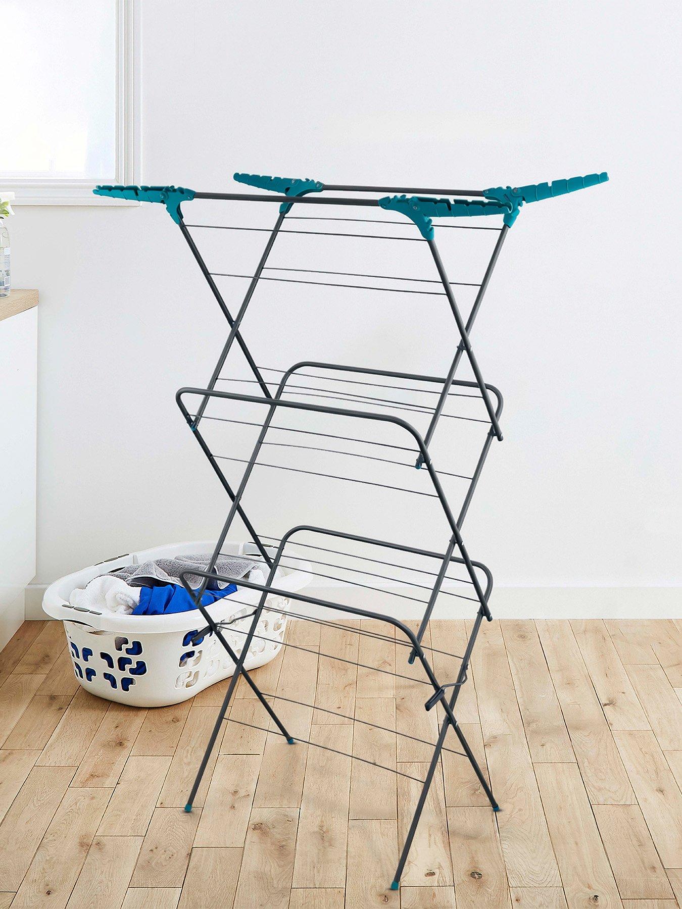 tower-3-tier-concertina-airer-with-fold-out-hooks-anthracite-amp-teal