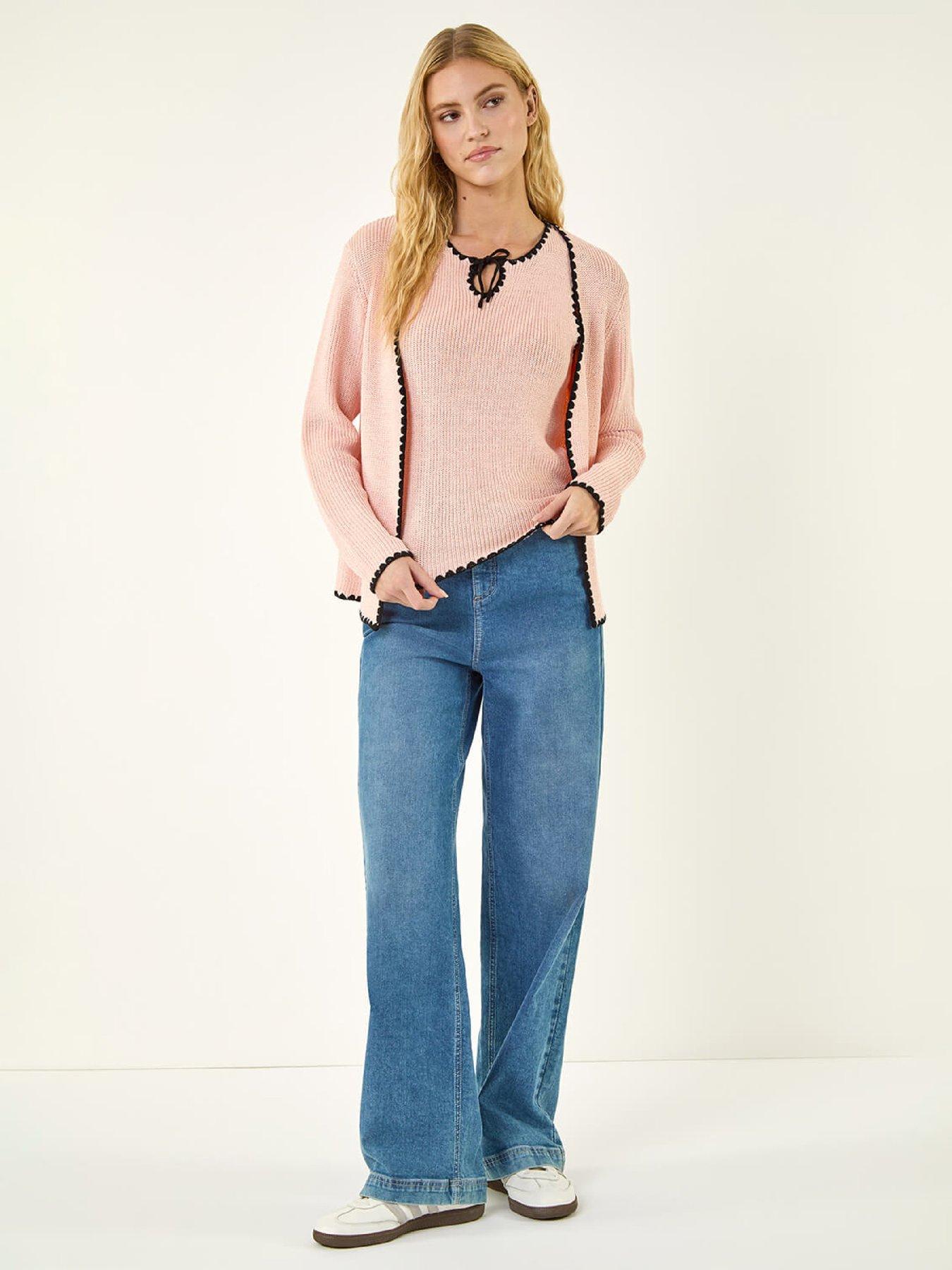 Image 3 of 5 of Roman Sequin Trim Knit Cardigan