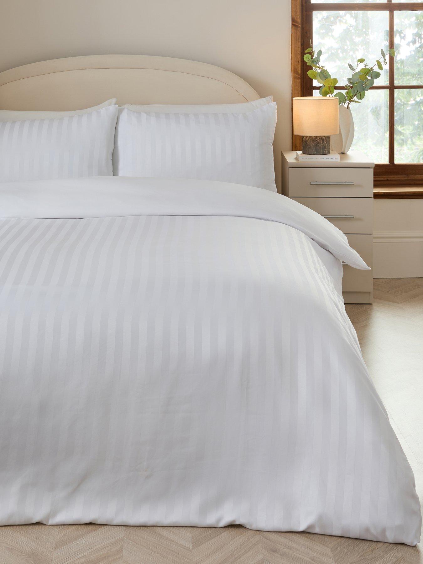 The Very Collection Super Soft Hotel Stripe Duvet Set
