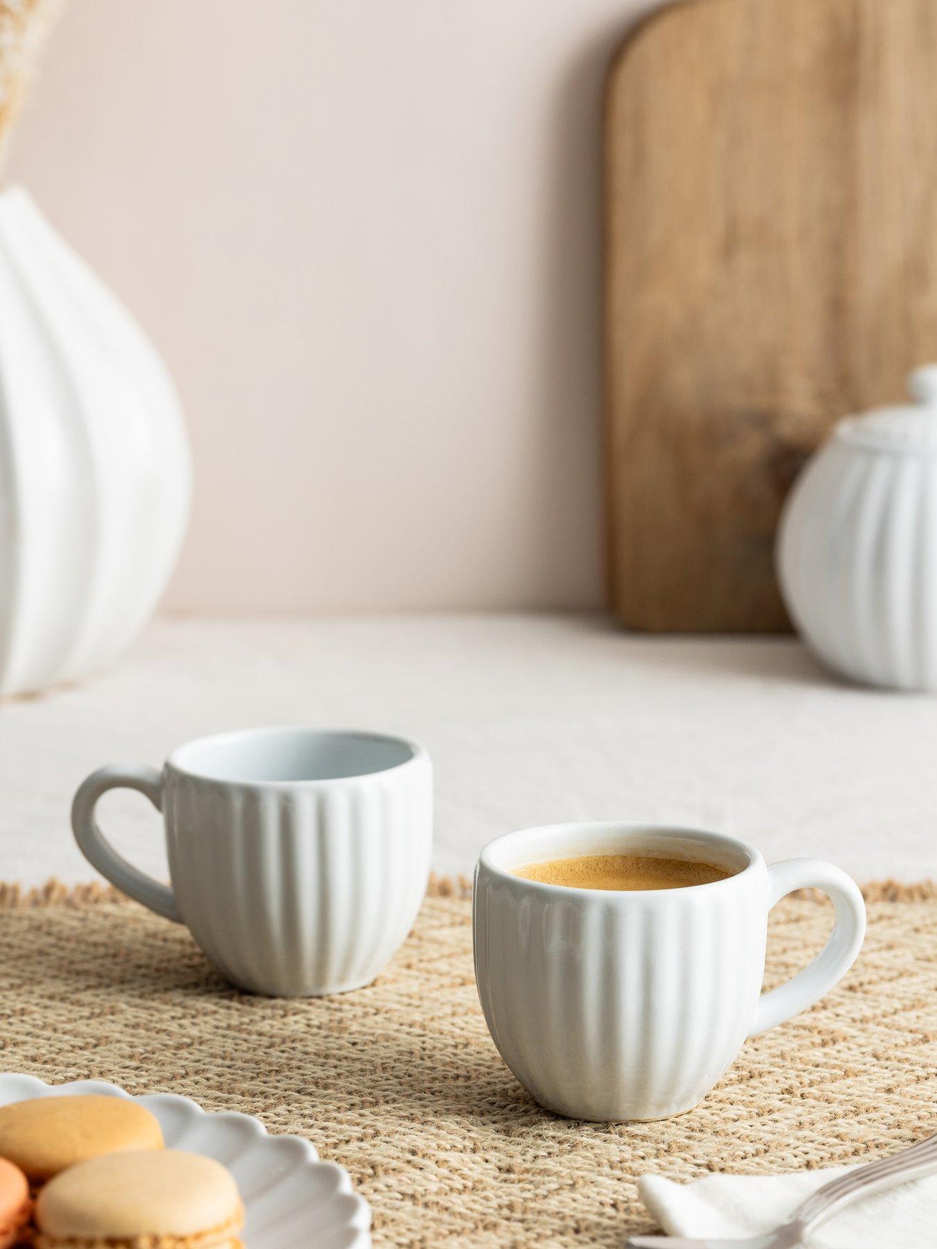 Price & Kensington Luxe Set Of 4 White Espresso Cups
