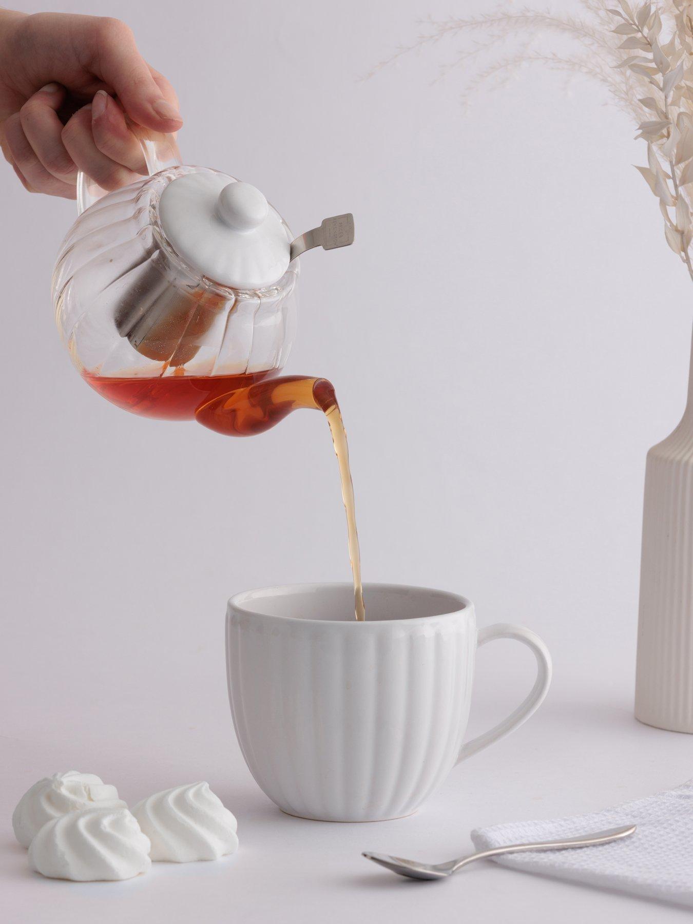 Price & Kensington Luxe Glass Teapot 500ml White