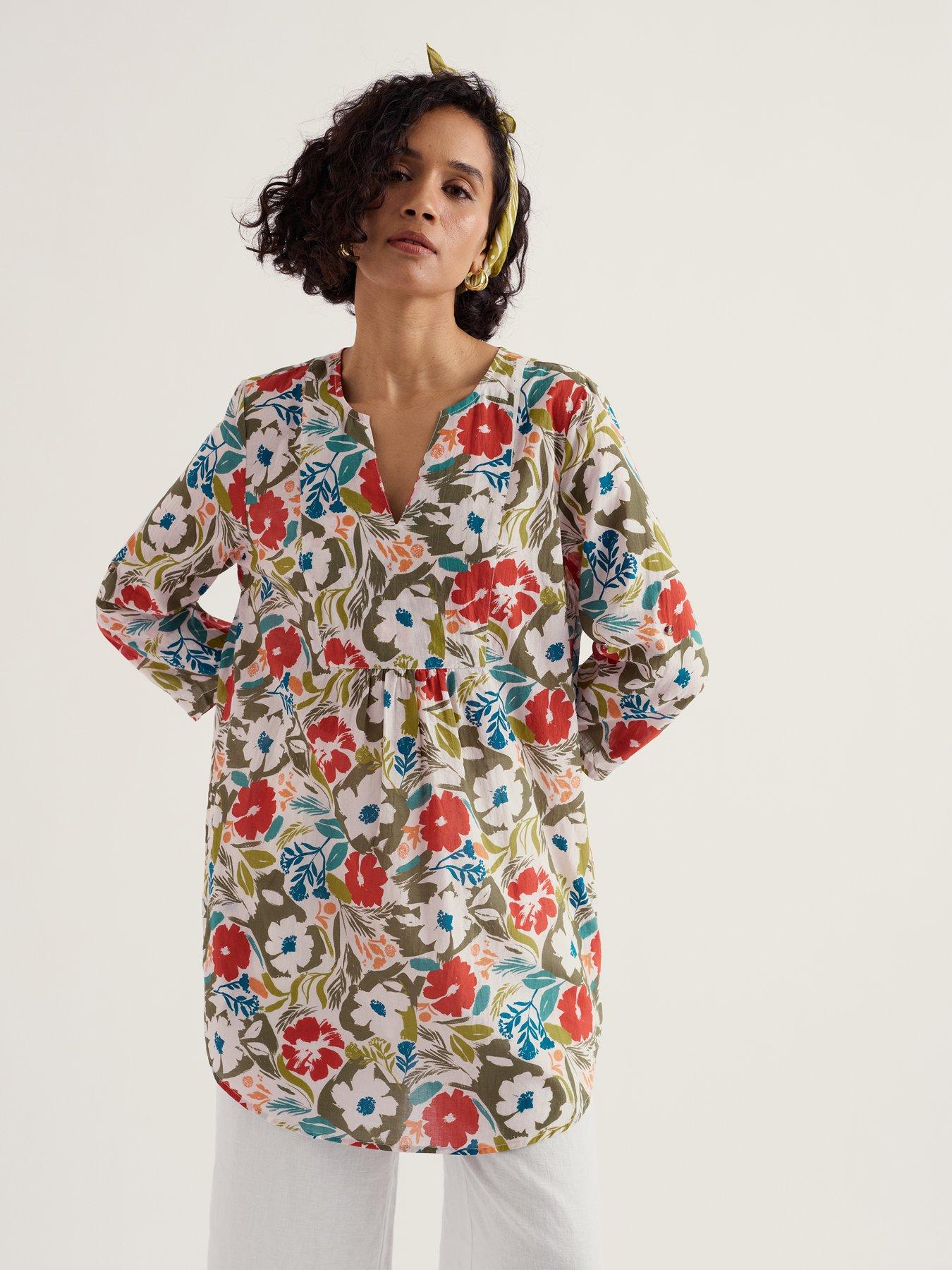 Image 3 of 5 of Seasalt Cornwall Op Art Tunic Summer Shadows Chalk - Multi
