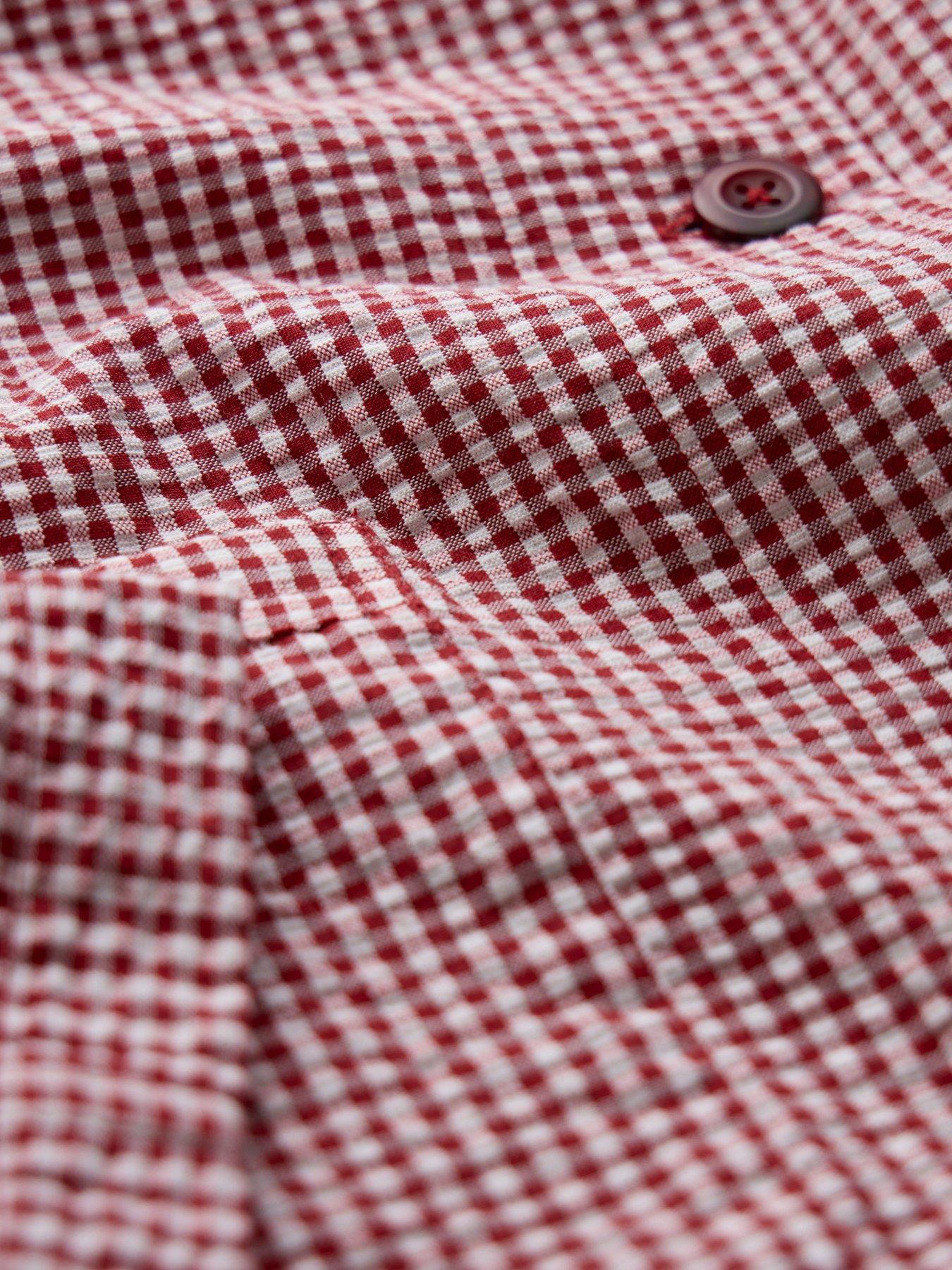 Image 5 of 5 of Seasalt Cornwall Carnon Downs Jacket Gingham Scarlet - Pink