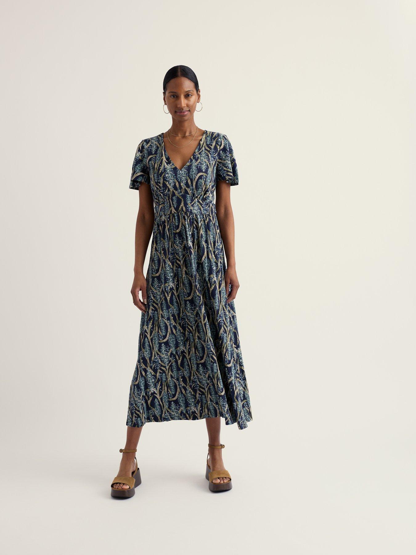 Seasalt Cornwall Chateaux Dress Red Hot Poker Maritime - Multi