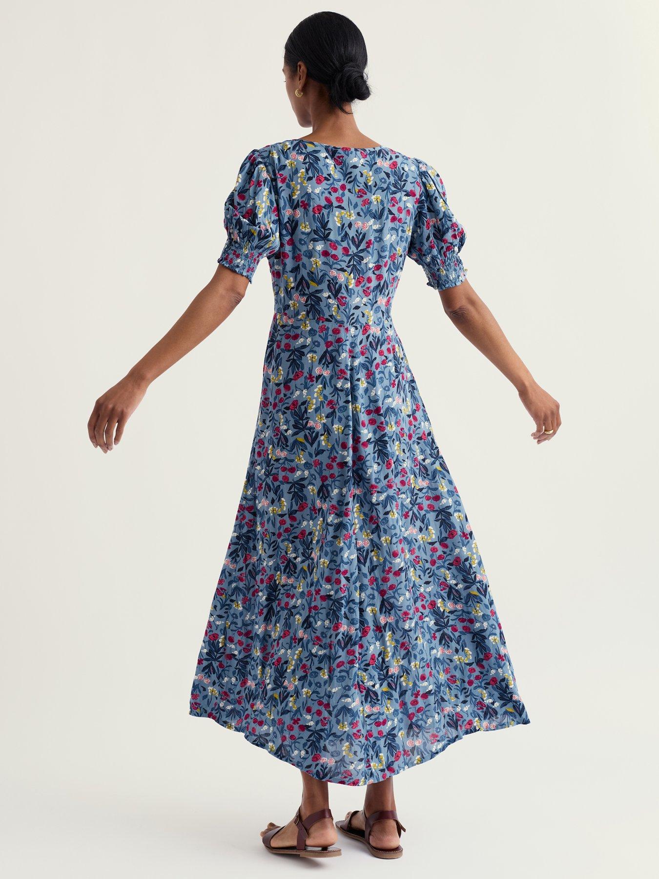 Image 2 of 5 of Seasalt Cornwall Marsh Violet Dress Spring Stems Seascape Mix - Multi