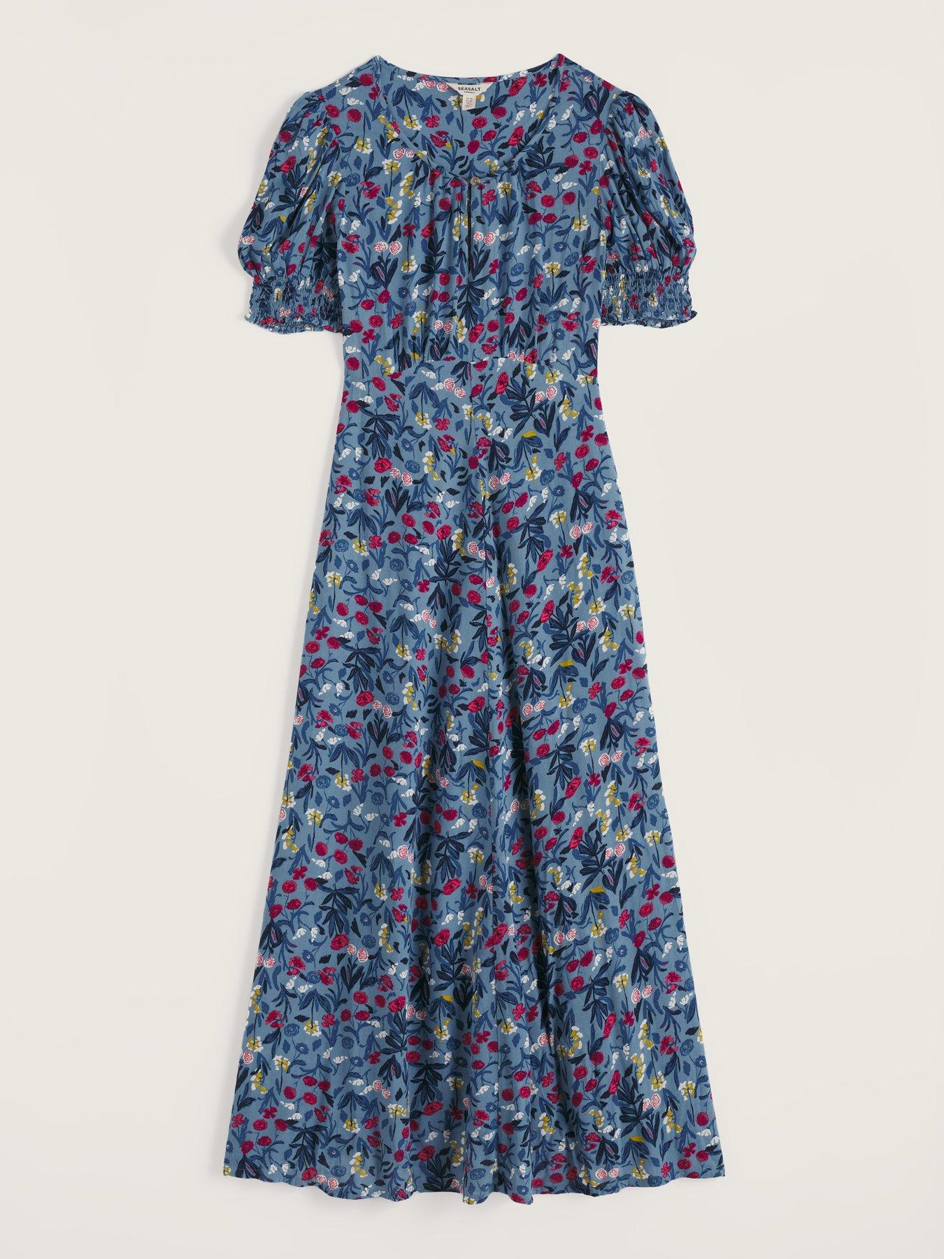 Image 4 of 5 of Seasalt Cornwall Marsh Violet Dress Spring Stems Seascape Mix - Multi