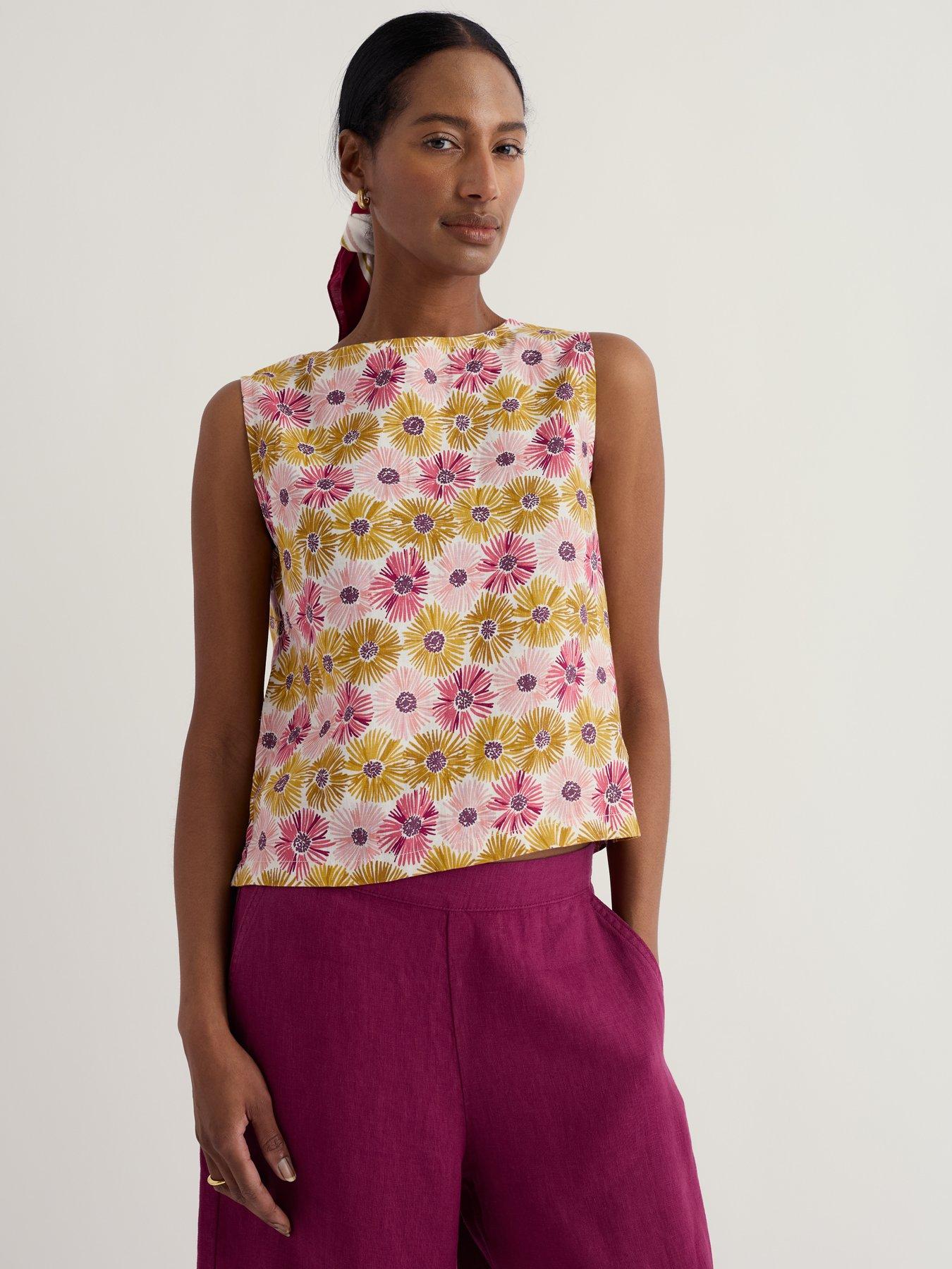 Seasalt Cornwall Colour Study Print Top - Multi