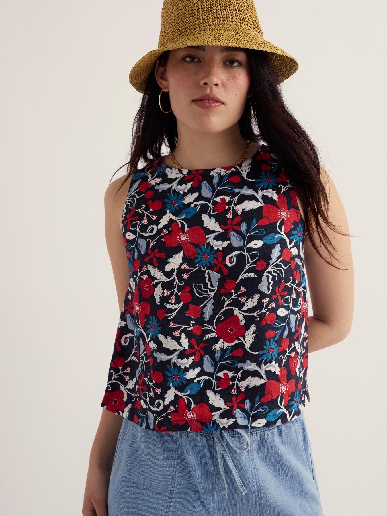 Seasalt Cornwall Colour Study Top Winding Meadow Maritime - Multi