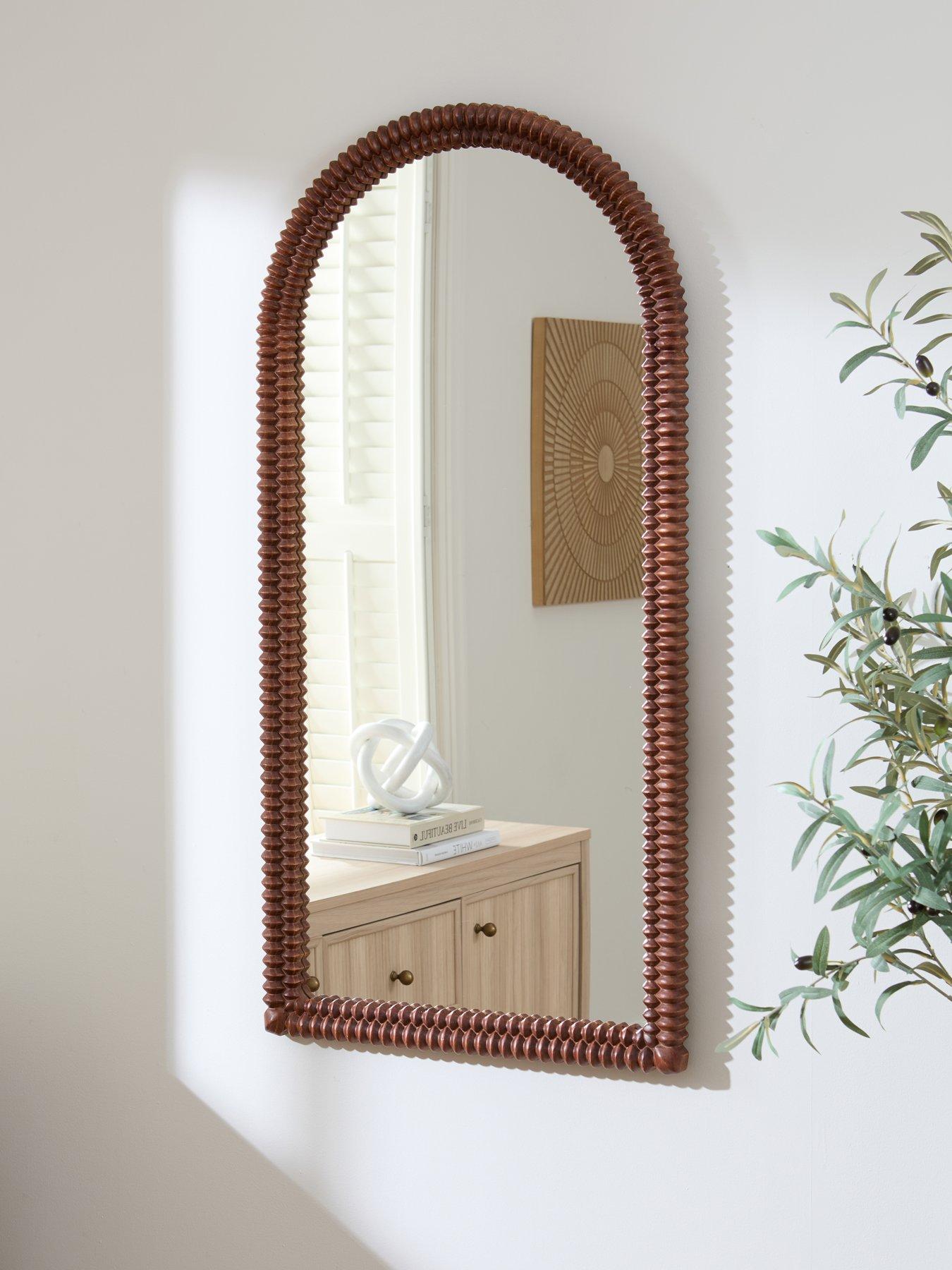 The Very Collection Chunky Wooden Wall Mirror 60x120cm