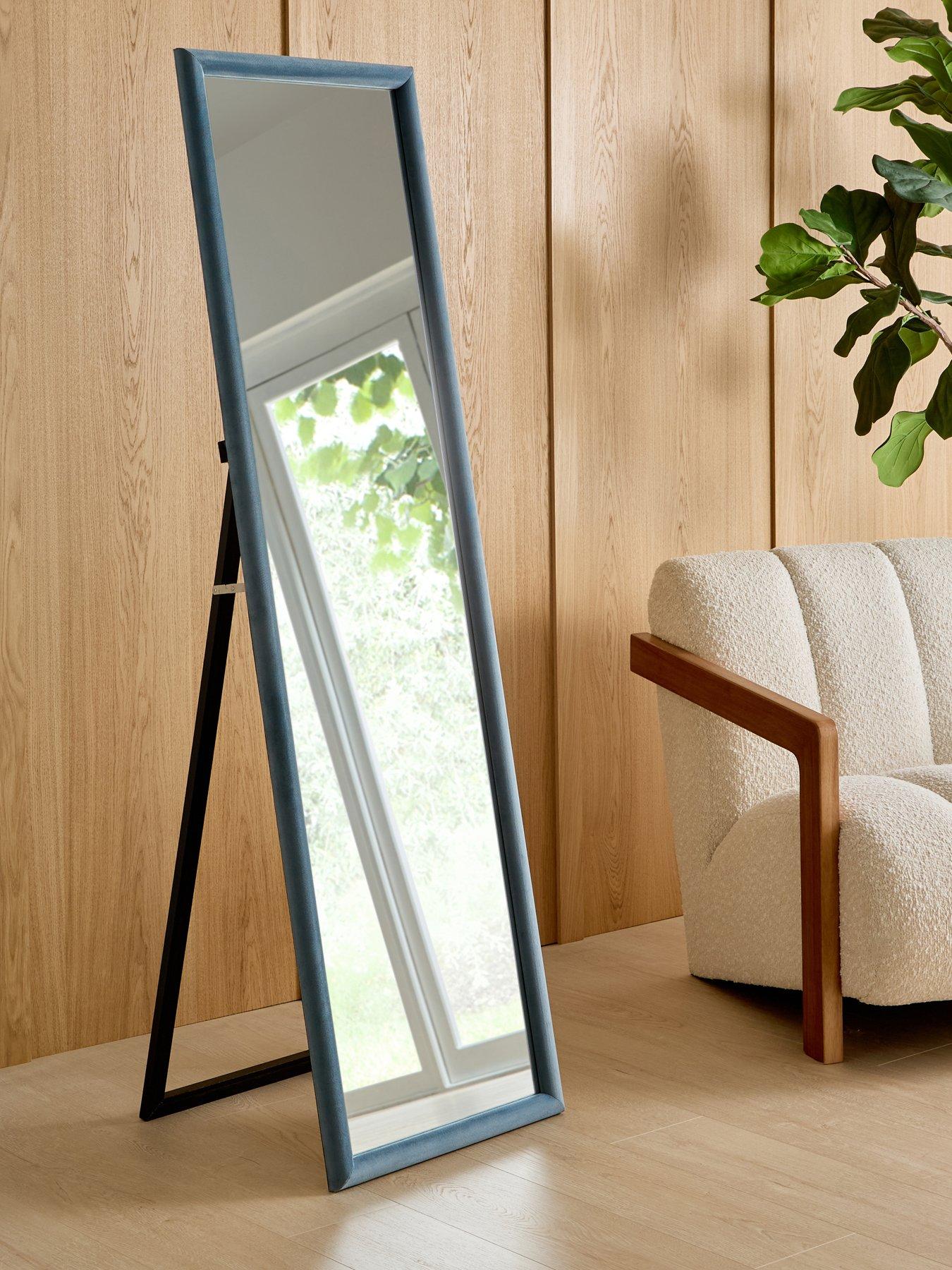 Image 1 of 6 of The Very Collection Velvet Standing Mirror 47x159cm