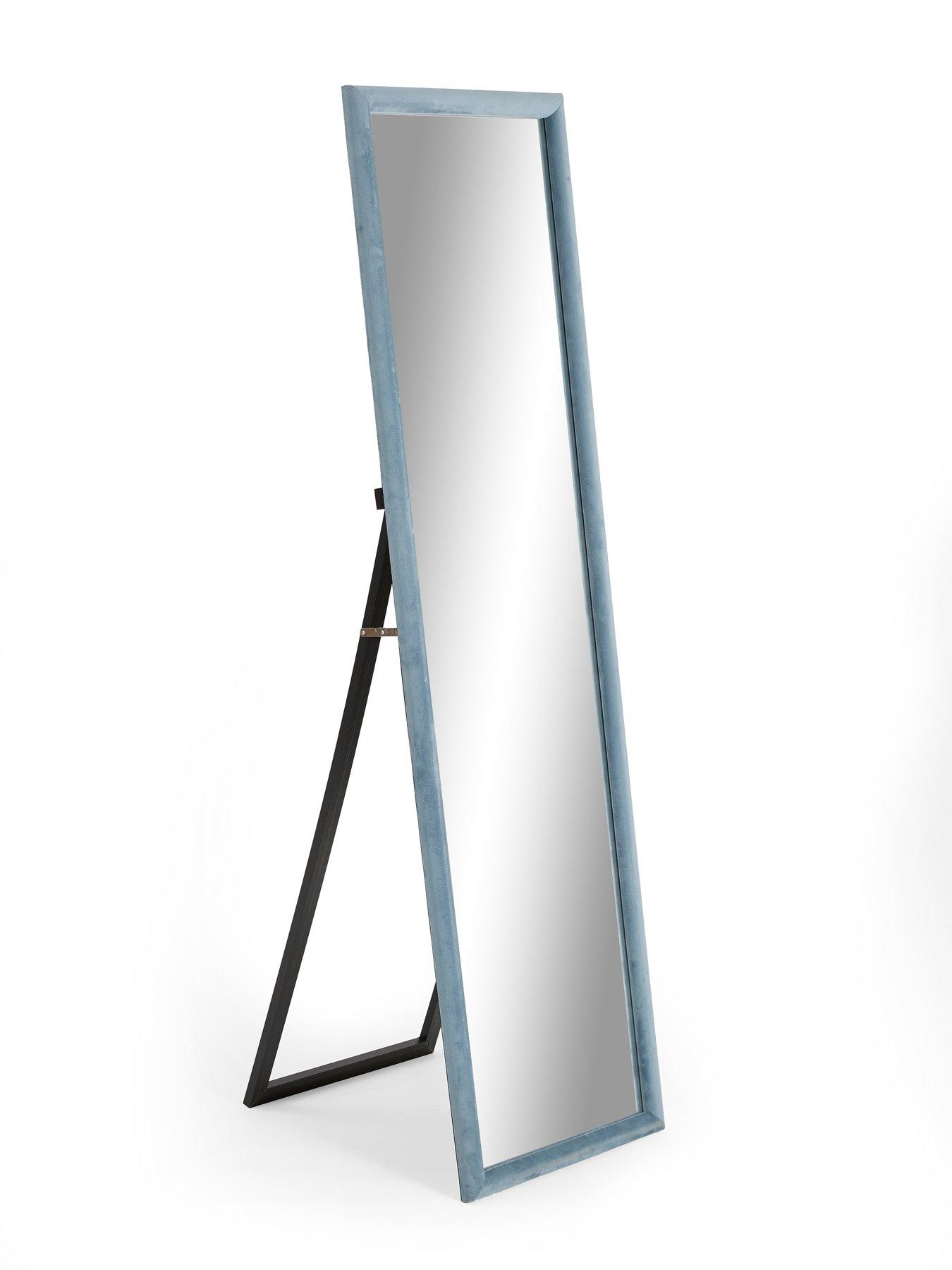 Image 3 of 6 of The Very Collection Velvet Standing Mirror 47x159cm