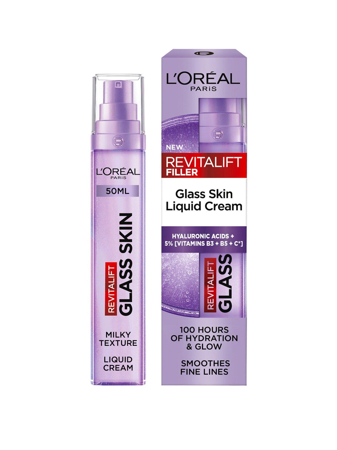 L'Oreal Paris Revitalift Filler Glass Skin Liquid Cream Face Moisturiser