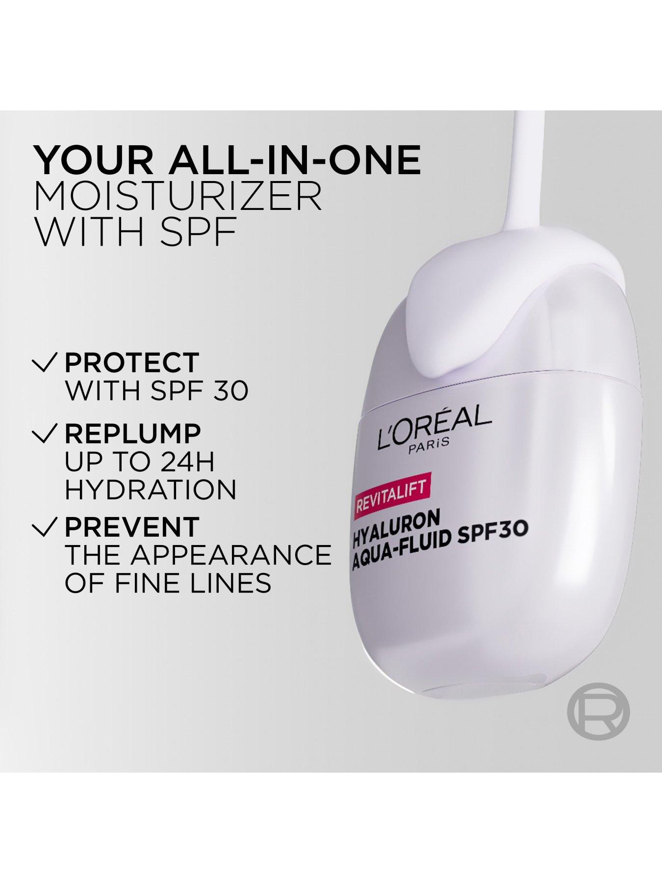 Image 5 of 8 of L'Oreal Paris Revitalift Filler Plumping Aqua-Fluid Moisturiser with SPF30