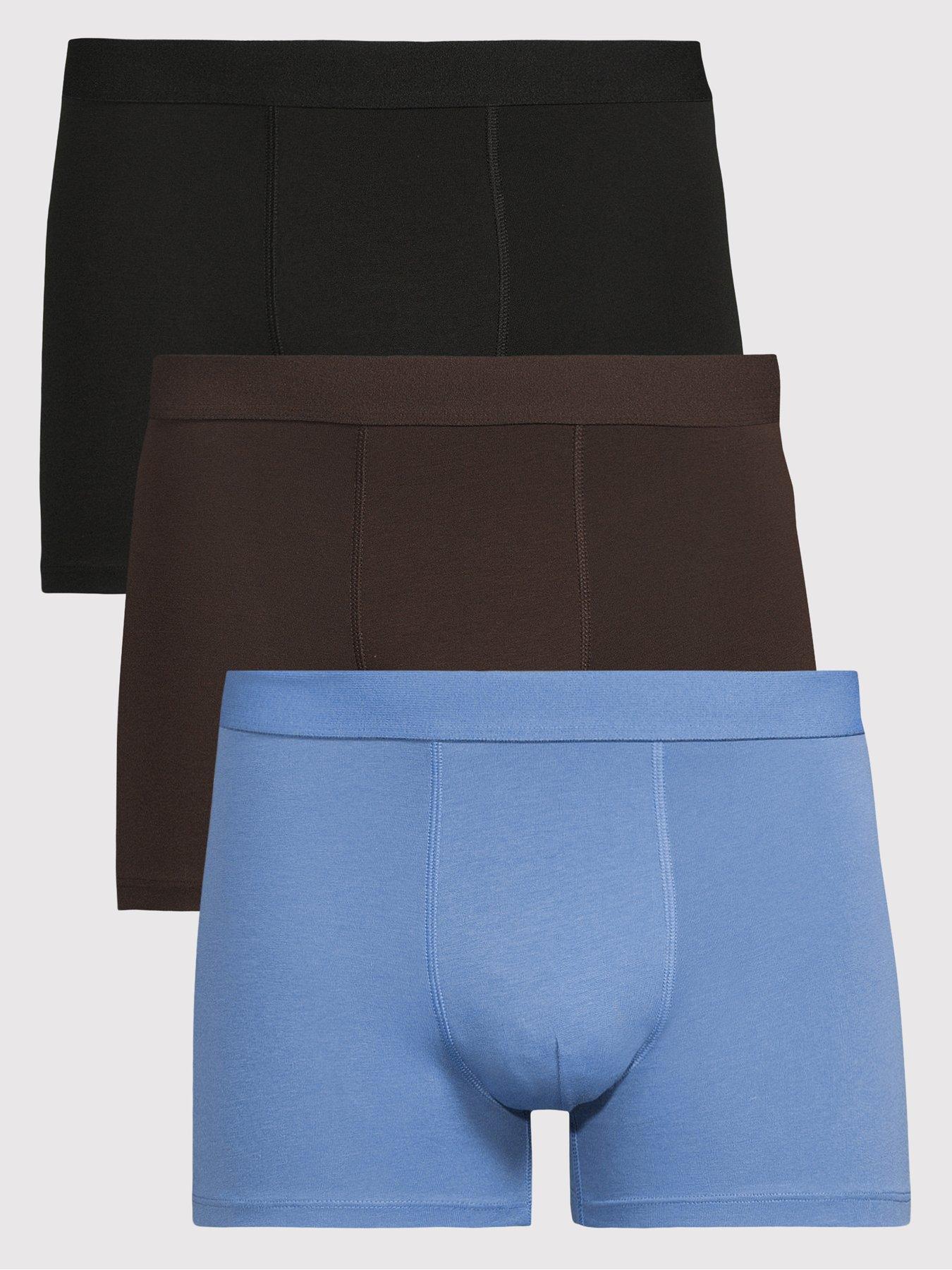The Very Collection 3 Pack Assorted Trunks  - Blue/Brown/Black