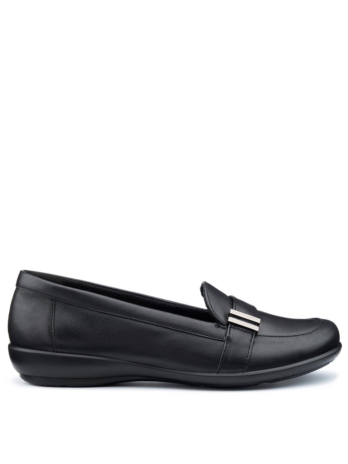 front image of hotter-clay-extra-wide-black