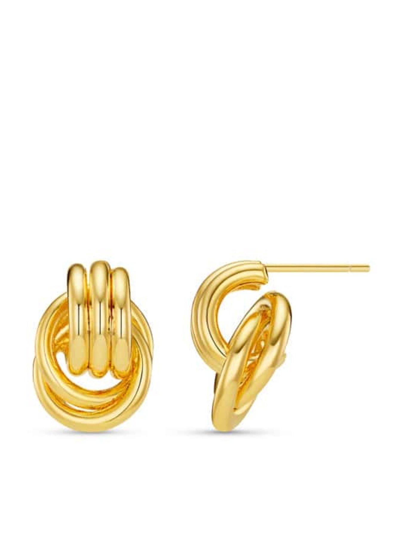 Image 2 of 2 of Orelia Mini Interlocking Stud Earrings