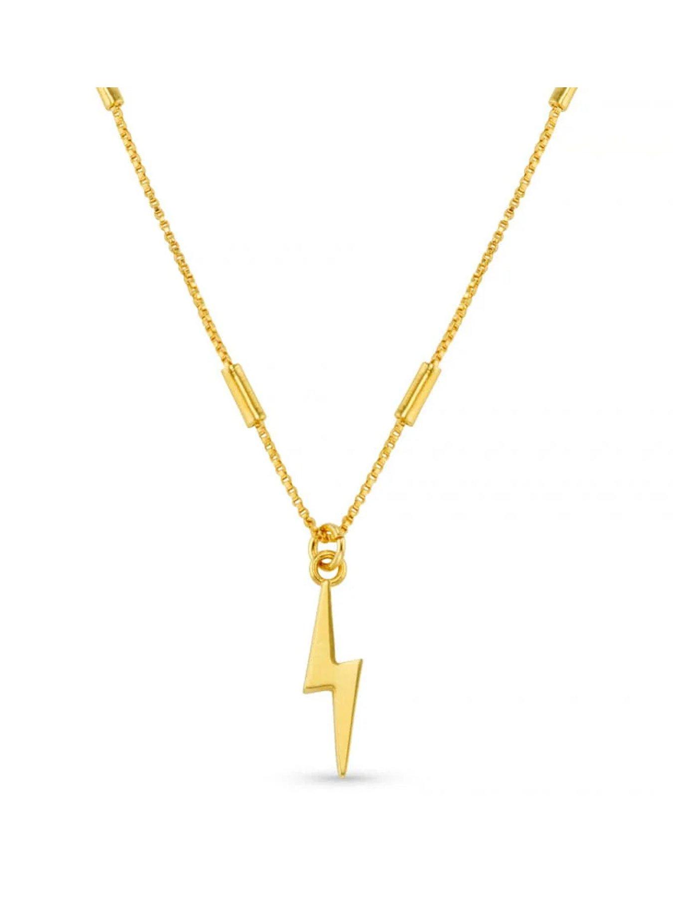 Image 1 of 3 of Orelia Metal Lightning Charm Necklace