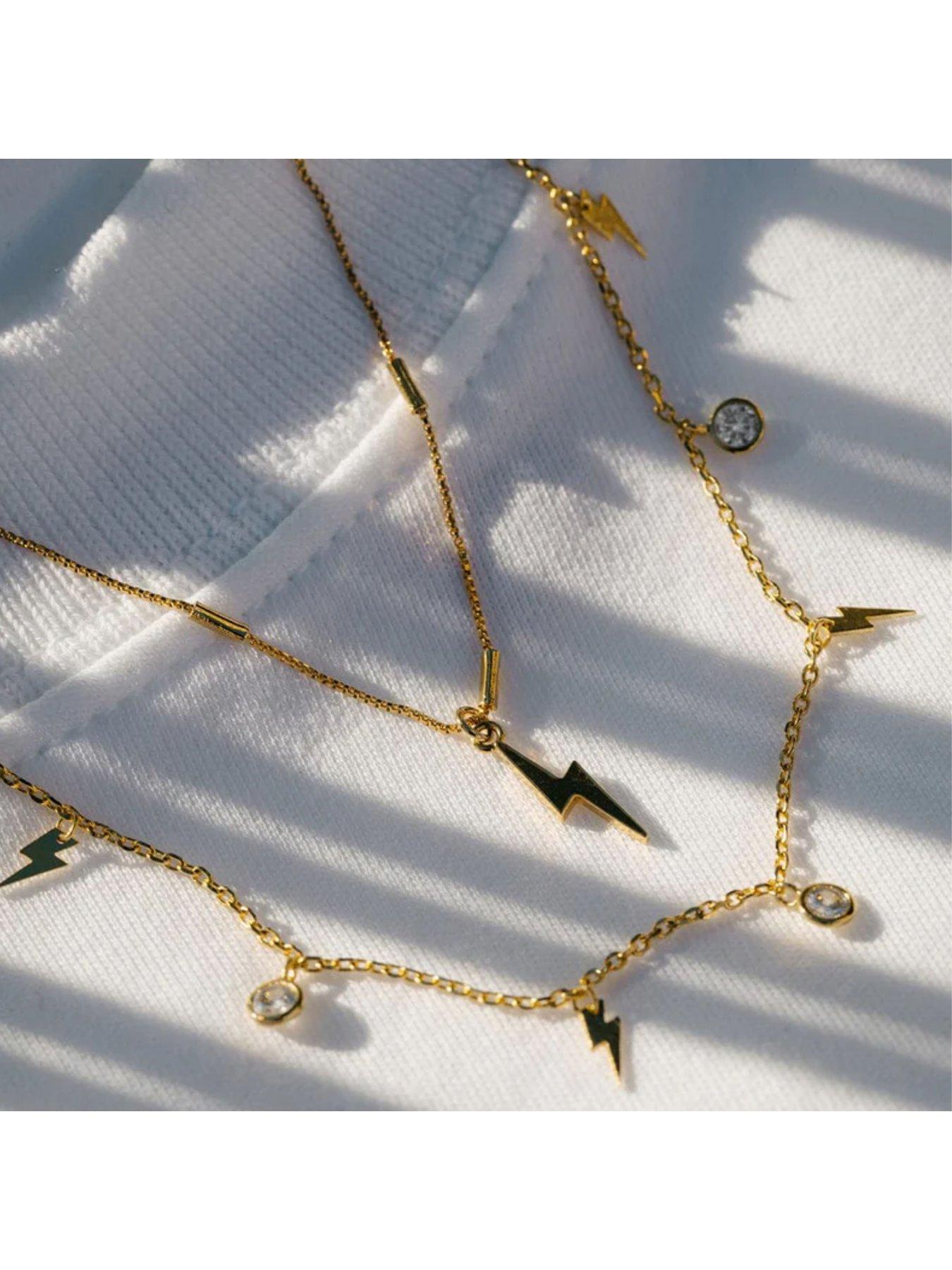 Image 3 of 3 of Orelia Metal Lightning Charm Necklace