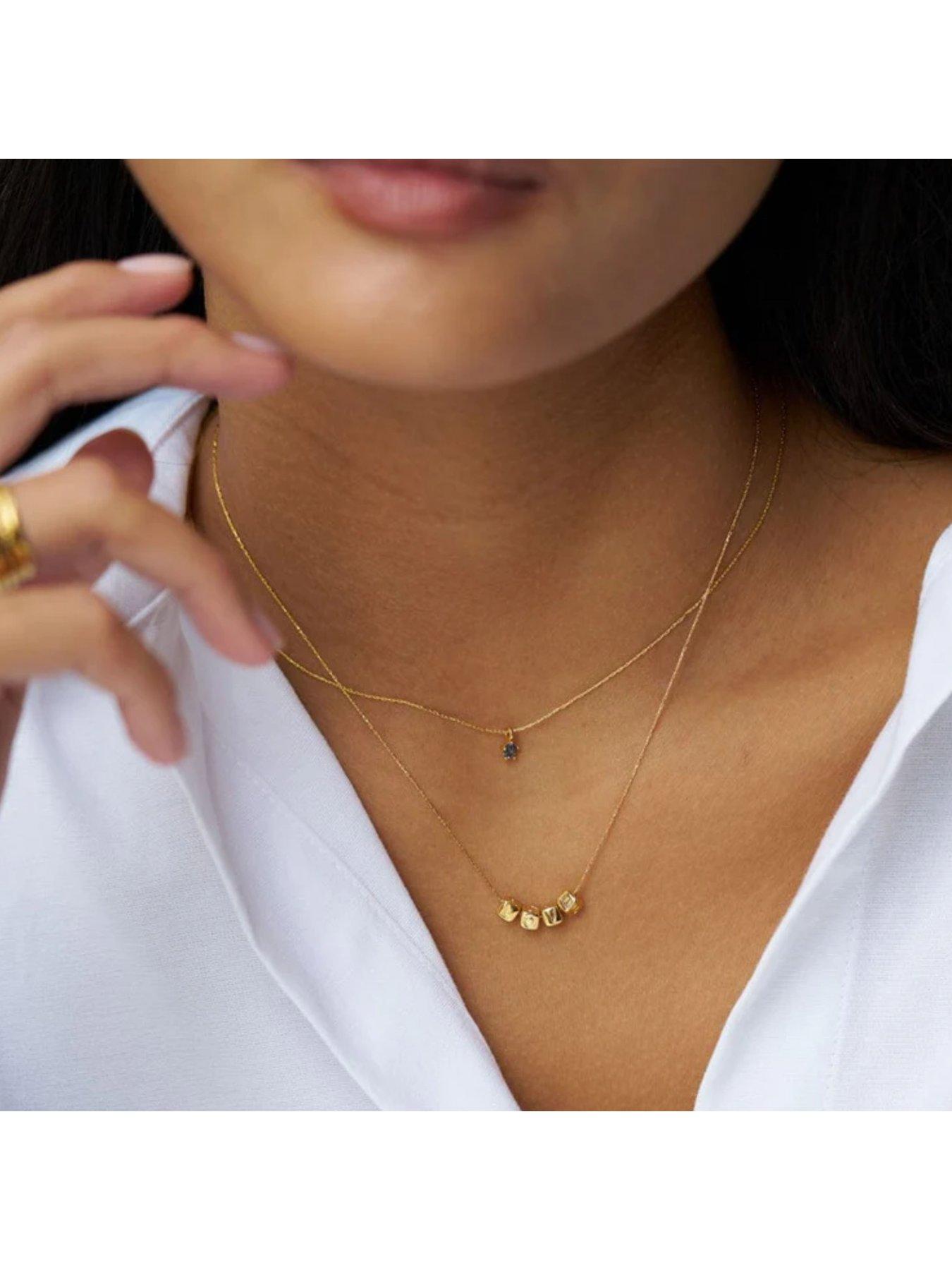 image of orelia-fine-blue-collar-necklace