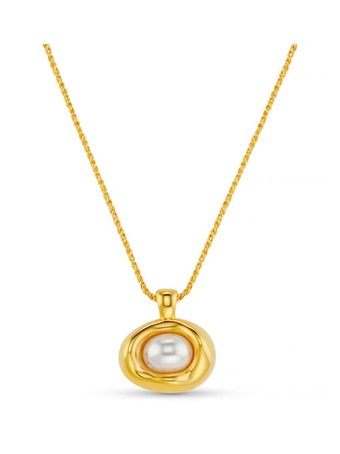  image of orelia-statement-molten-pearl-necklace